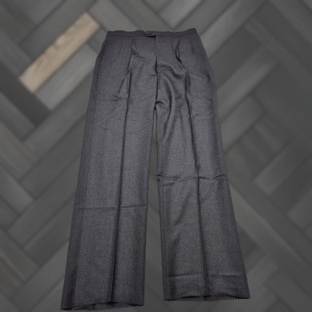 Vintage VTG Sansabelt Dress Pants Mens 38x36 Gray Wool Pleated Straight Unhemmed NWOT Size US 38 / EU 54 - 1 Thumbnail