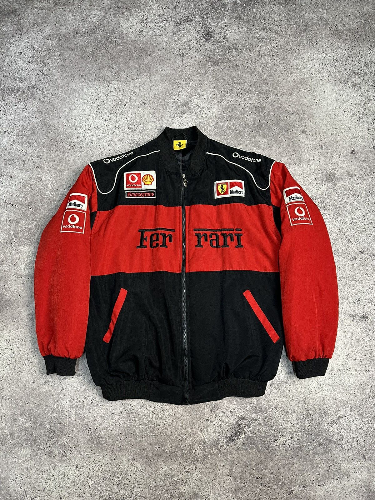 Vintage Ferrari Marlboro Jacket Schumacher Embroidered Logo