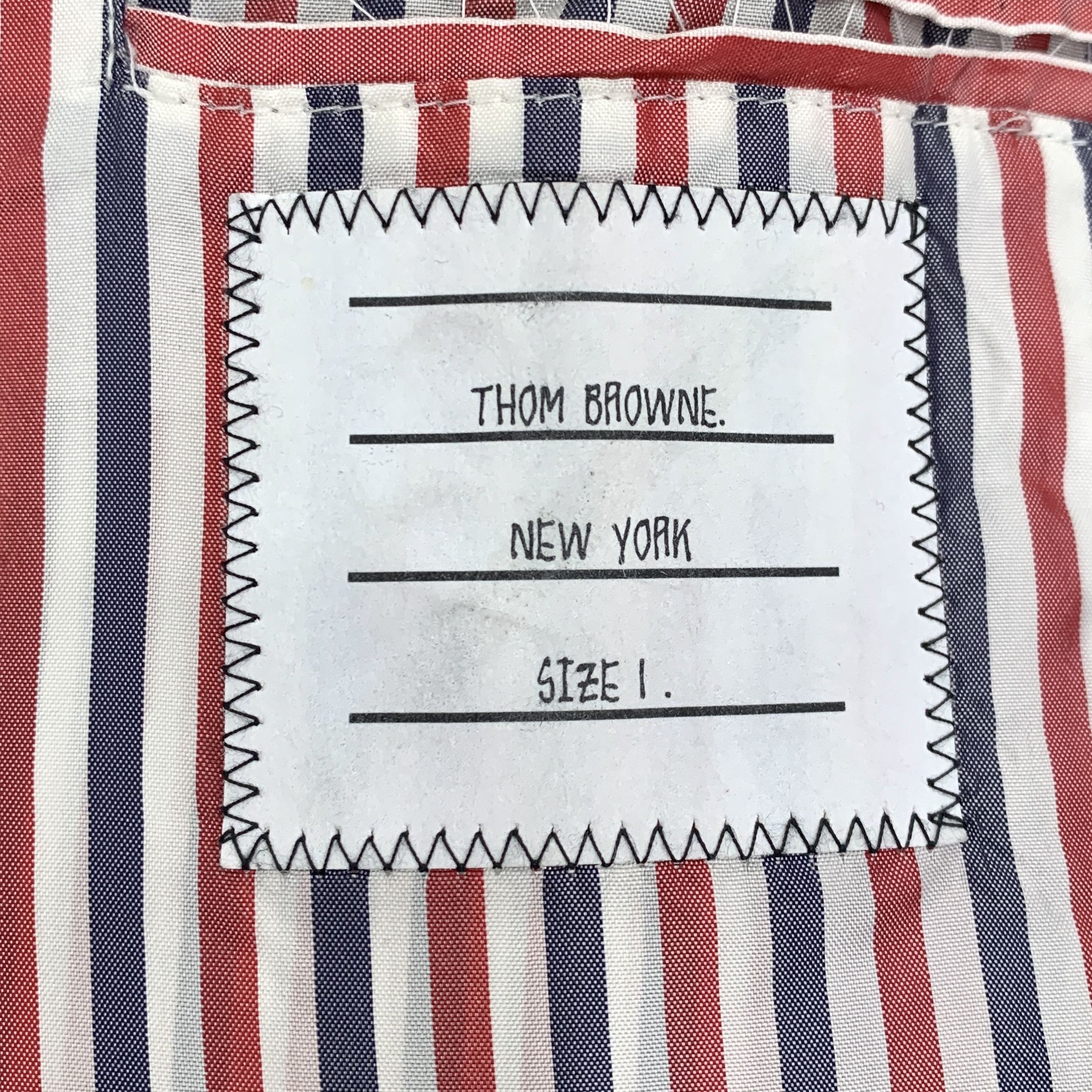 Thom Browne Thom Browne Navy Four-Bar Double-Breasted Coat (Size S) Size S / US 4 / IT 40 - 4 Thumbnail