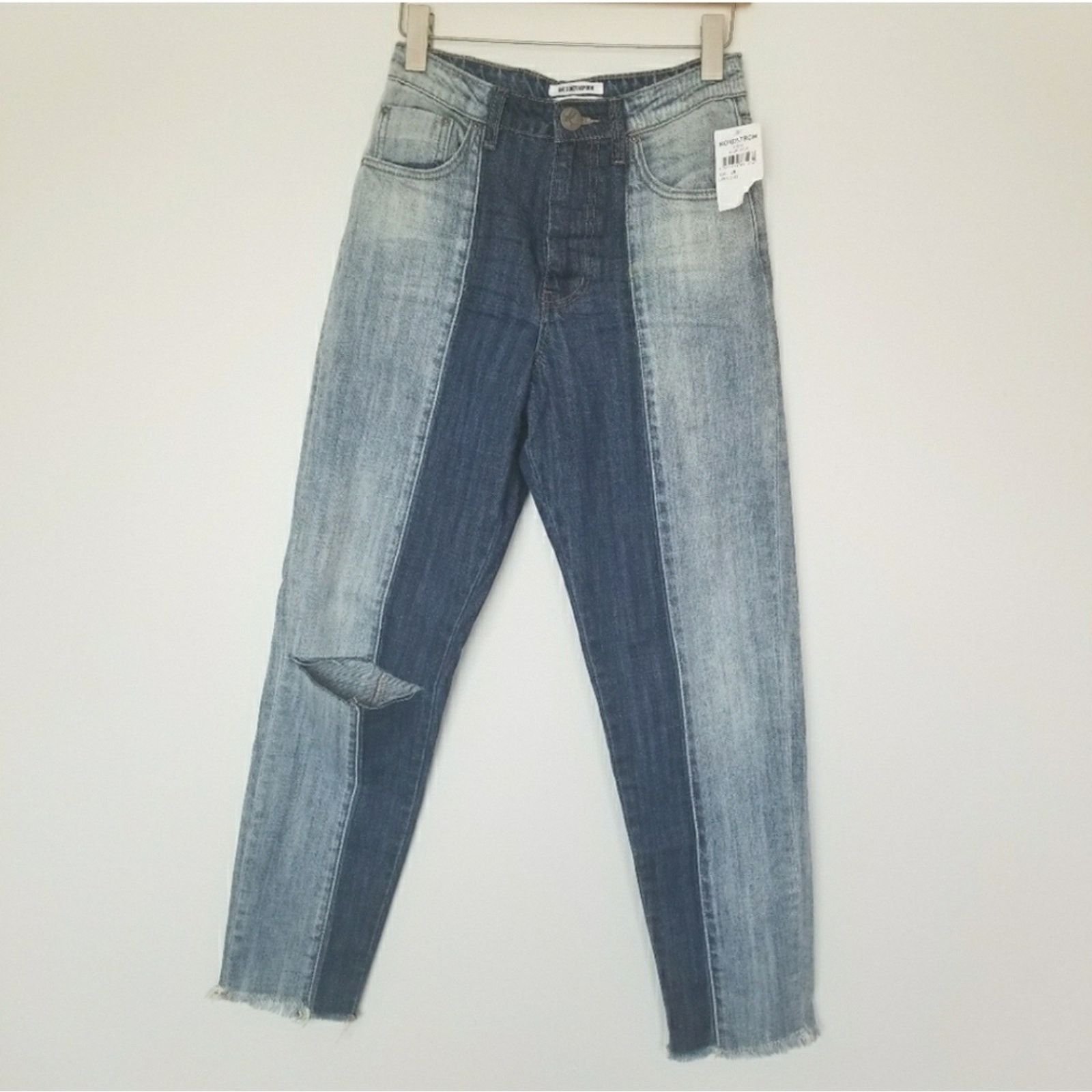 One Teaspoon One Teaspoon Jeans Legends Two Tone Raw Hem Tapered 28 Size 28" / US 6 / IT 42 - 4 Thumbnail