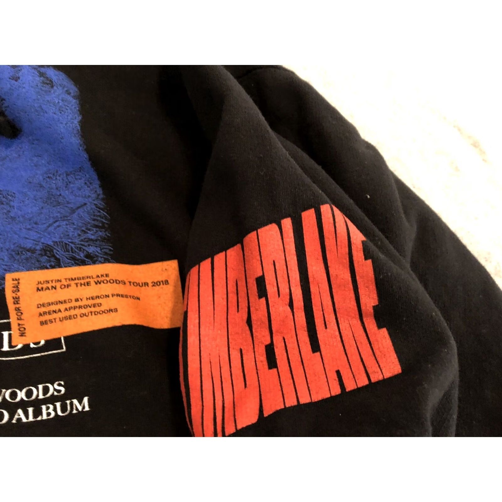 Heron Preston VINTAGE 2018 Justin Timberlake Man Of The Woods Tour Hoodie Sweater Heron Preston XL Black Cotton Blend Pullover Men Boys Mens Womens? Size US XL / EU 56 / 4 - 5 Thumbnail