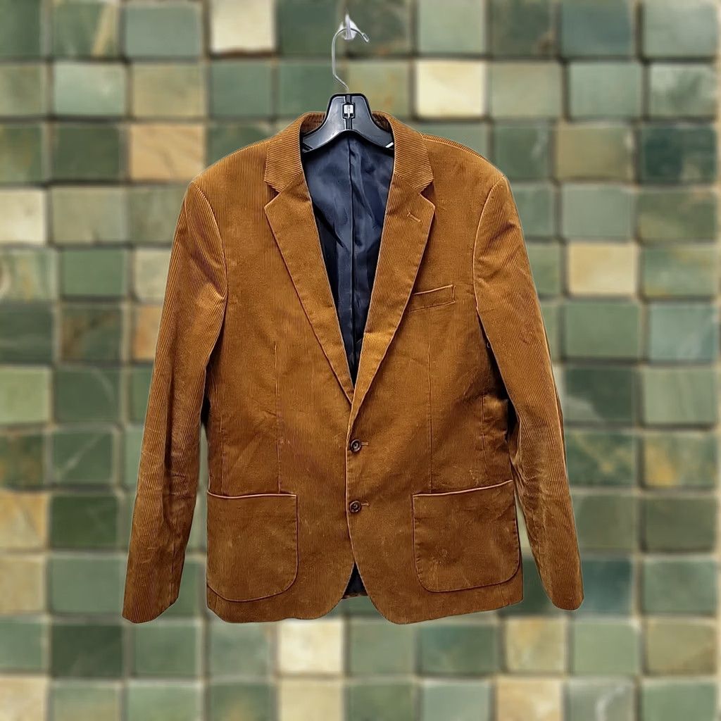 J.Crew J. Crew Blazer Cotton Corduroy Sport Coat Brown 40R Men Two-Button Chest 22 Regular Length 30 Vintage No Size 40R - 1 Thumbnail