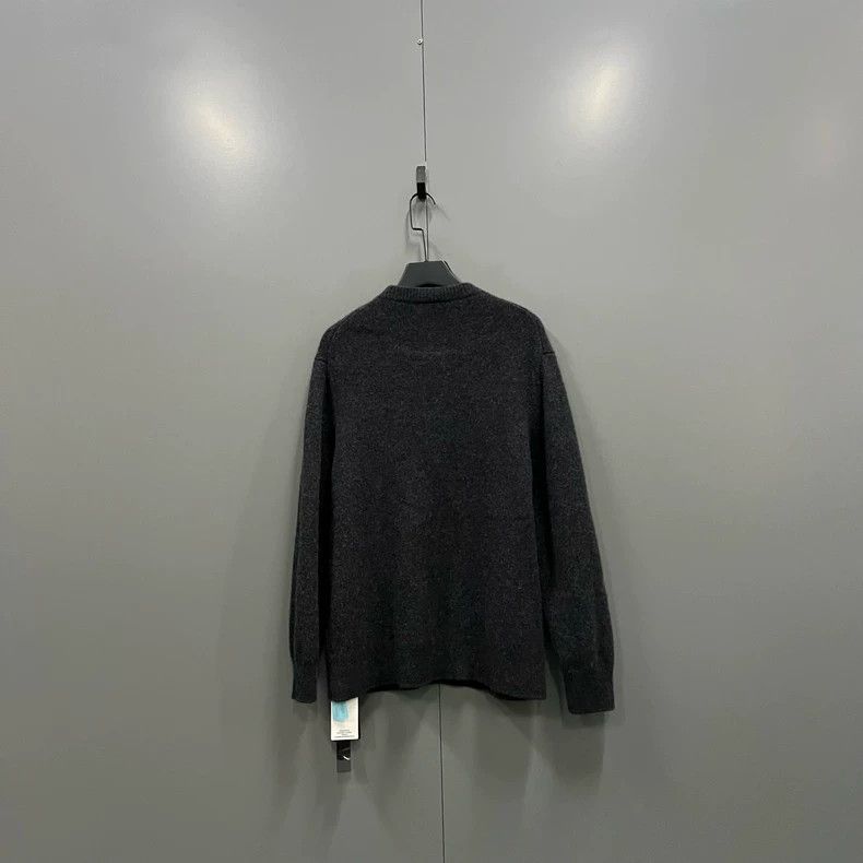 Givenchy Givenchy Black and Grey Embroidered Logo Knit Sweater, XXL Size US XXL / EU 58 / 5 - 2 Thumbnail