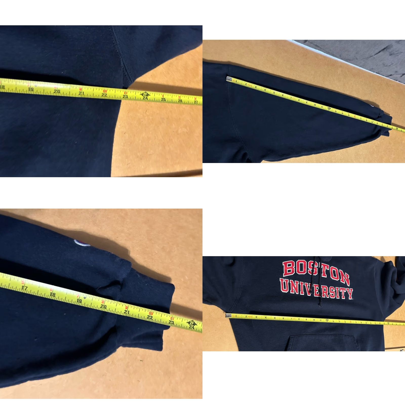 Champion VTG Boston University Champion Hoodie Men Large Navy Drawstring Kangaroo Pocket Size US L / EU 52-54 / 3 - 10 Thumbnail