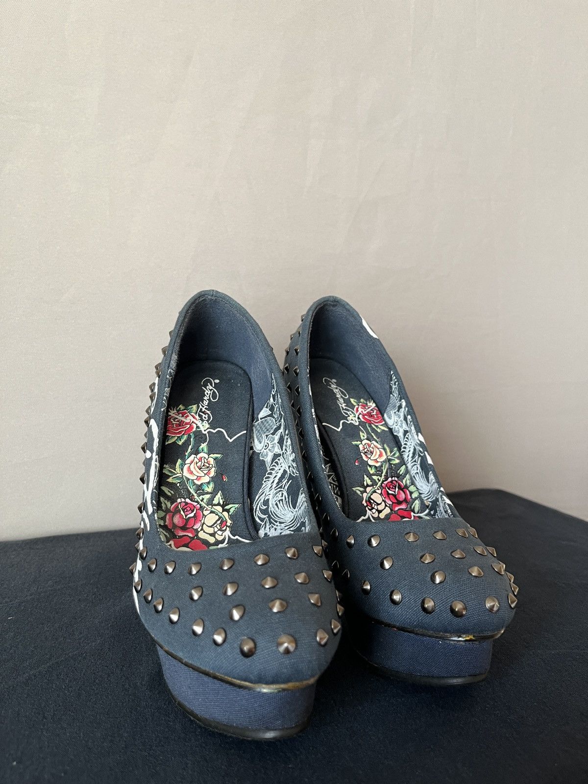 Ed Hardy Ed Hardy Denim Punk Glamour Heels Size US 6 / IT 36 - 9 Thumbnail