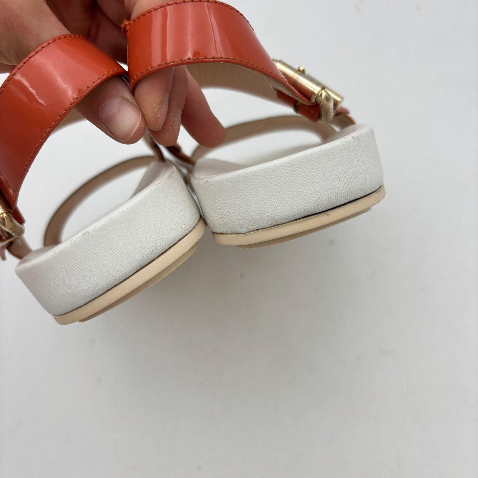 Fendi Fendi Multicolor Patent Leather Slingback Flat Sandals Size US 9 / IT 39 - 13 Thumbnail