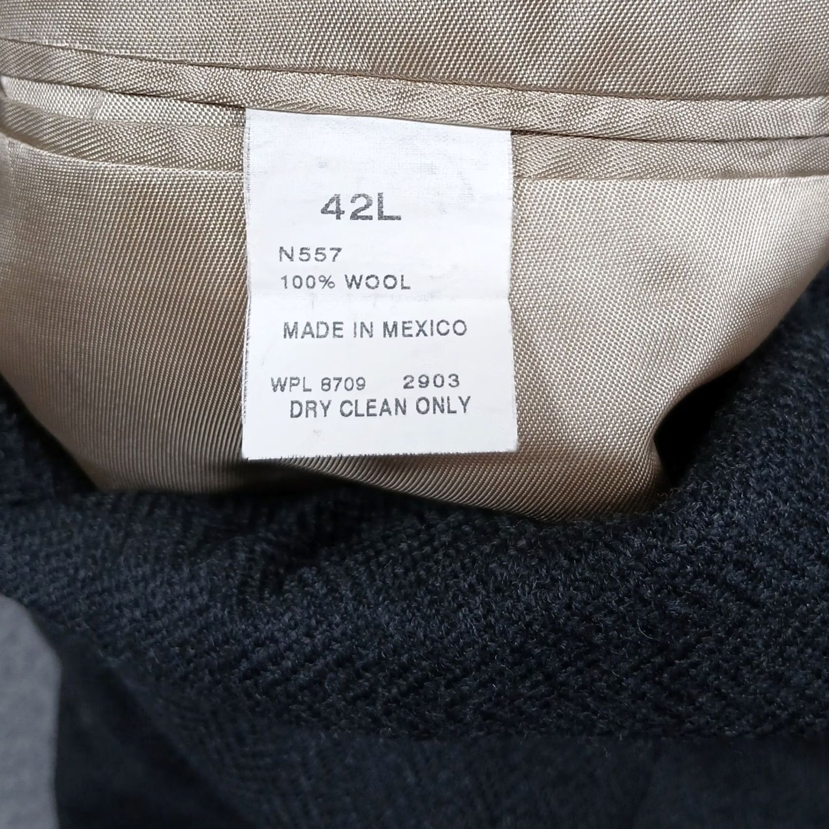 Nautica Nautica Mens Sport Coat Blazer Wool Gray Classic Two Button 42L Size 42R - 5 Thumbnail