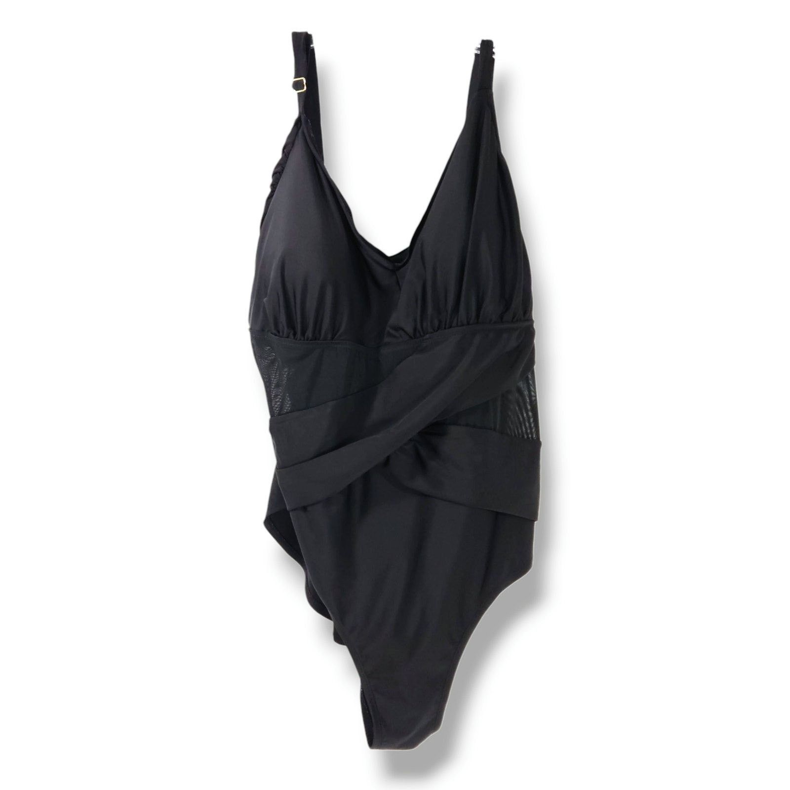 Other Ava & Viv Black One Piece Swimsuit 24W Mesh Vacay Plus Size Size ONE SIZE - 1 Thumbnail