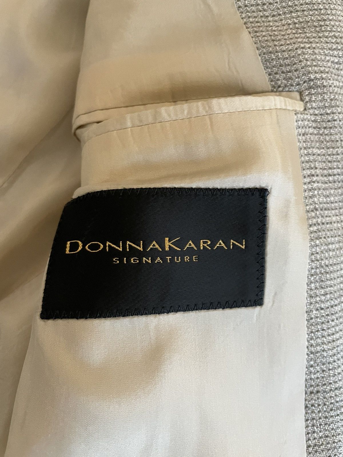 Donna Karan × Vintage Textured Linen & Wool Tweed Jacket Size 40R - 5 Thumbnail