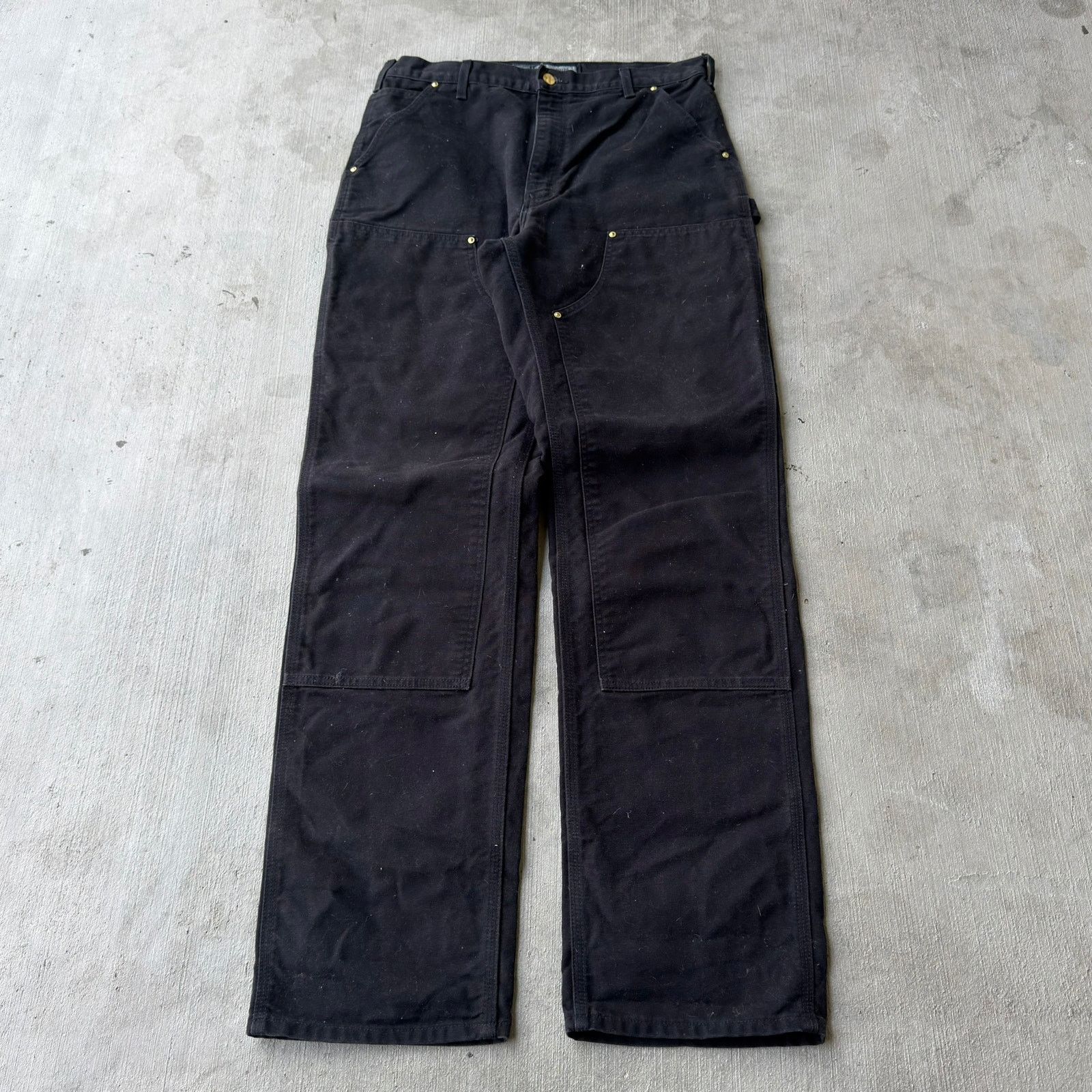 Carhartt × Vintage Carhartt black double knee work wear carpenter pants Size US 34 / EU 50 - 1 Thumbnail