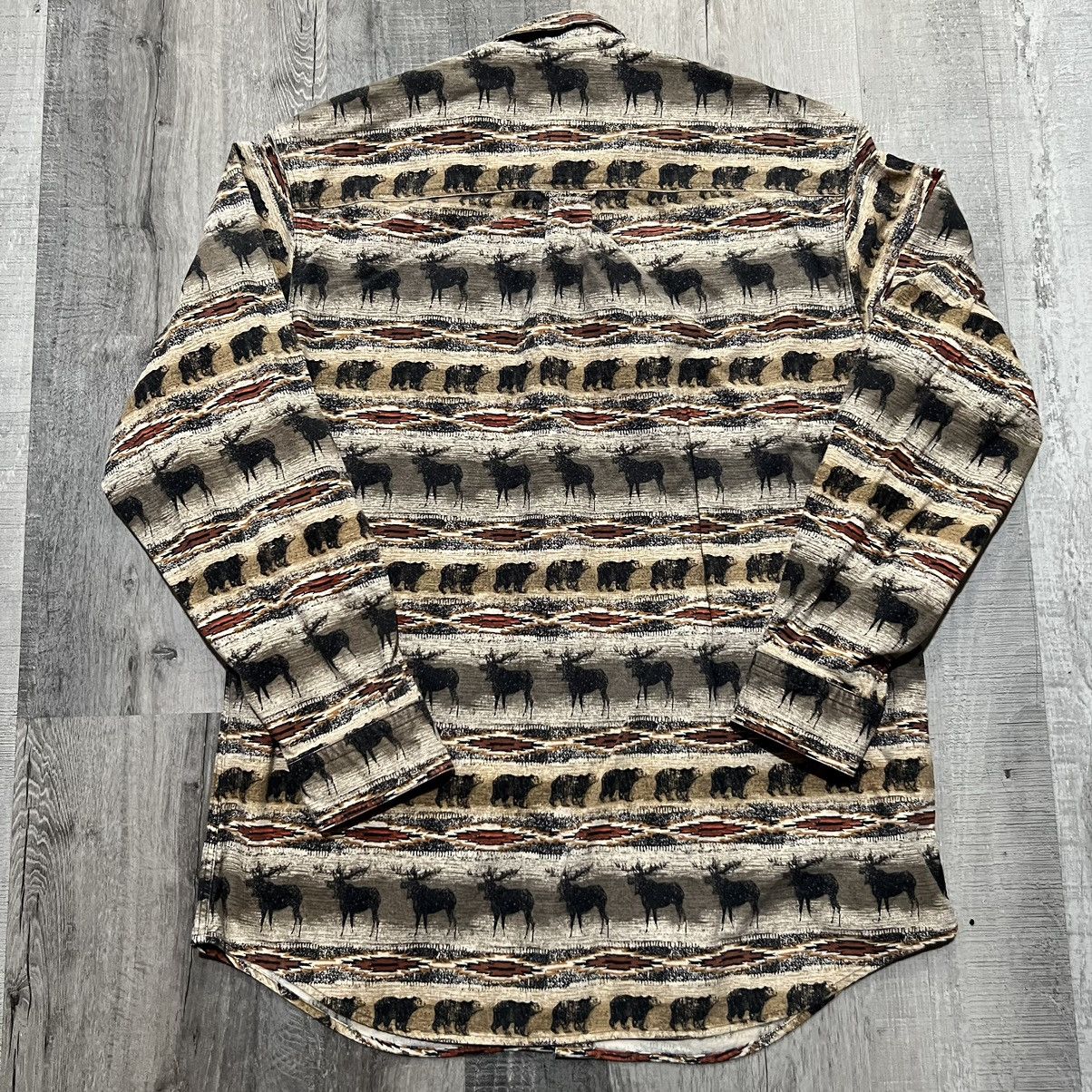 Woolrich Woolen Mills John Woolrich And Bros Aztec Bear & Moose Long Sleeve Shirt Size US L / EU 52-54 / 3 - 2 Thumbnail