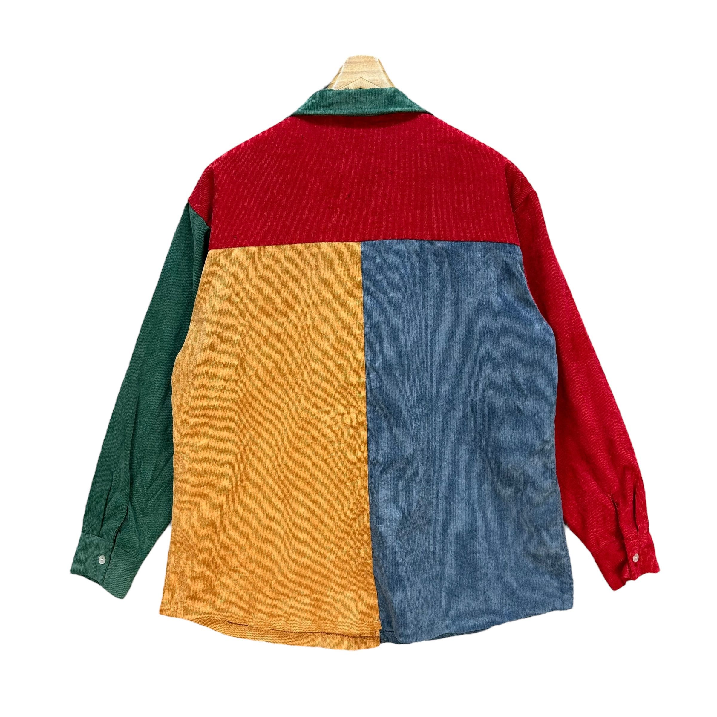 Japanese Brand ROMWE Multicolor Patchwork Button Shirt #A40-0904 Size M / US 6-8 / IT 42-44 - 8 Thumbnail