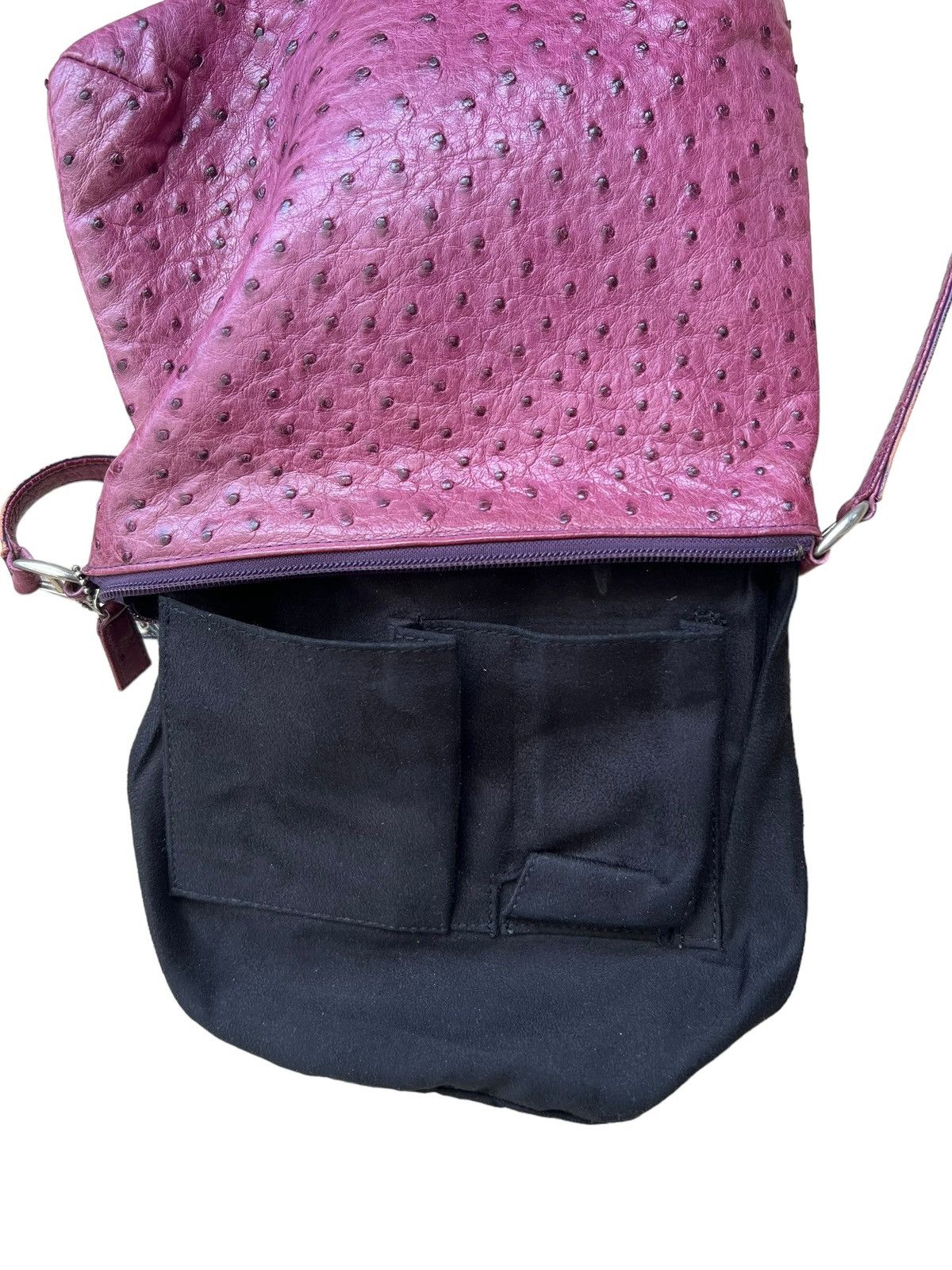 Leather Vintage JRA Japan Patina Ostrich Leather Mini Sling Bag Size ONE SIZE - 18 Thumbnail