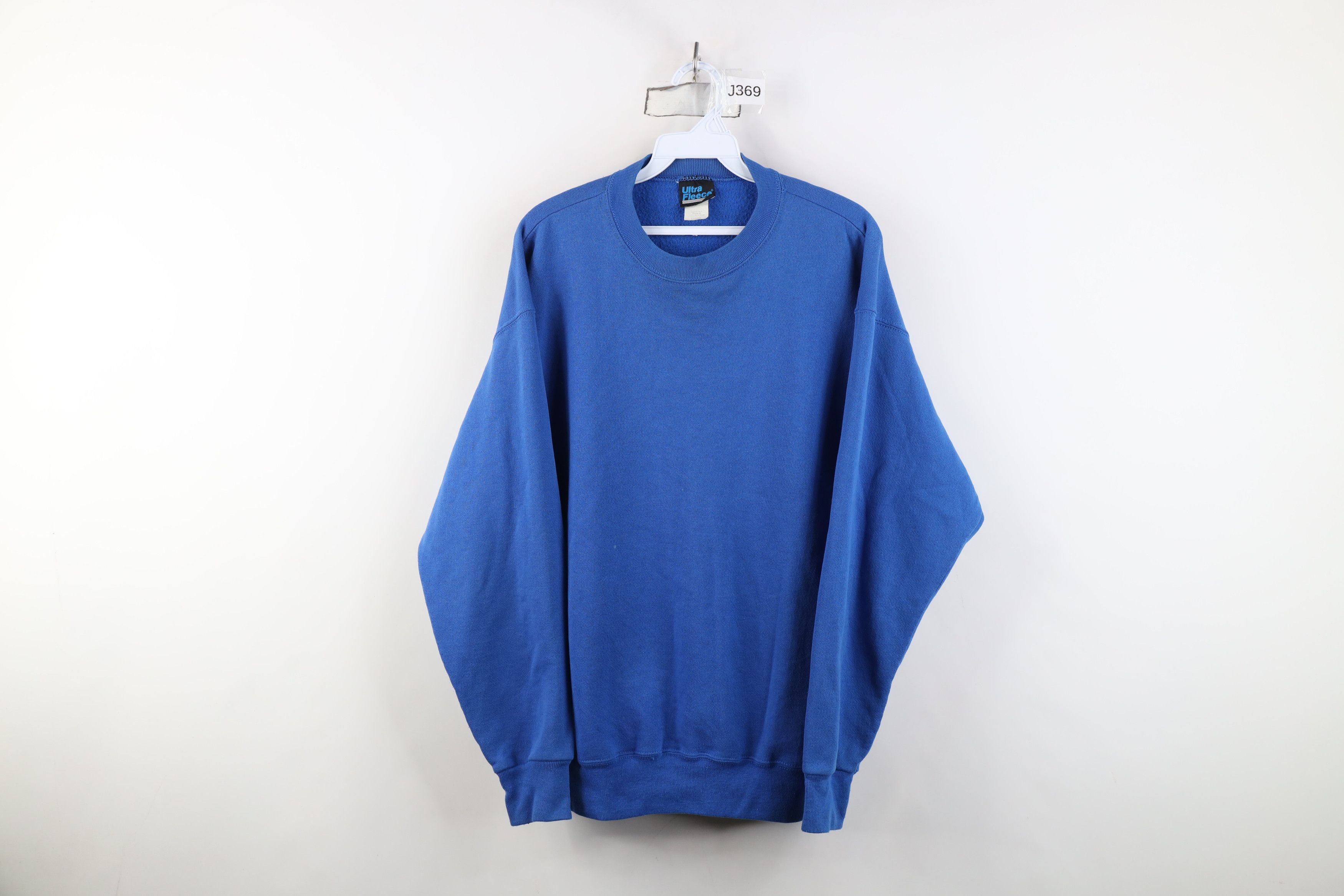 Vintage Vintage 80s 90s Streetwear Crewneck Sweatshirt Blue USA Size US L / EU 52-54 / 3 - 1 Thumbnail