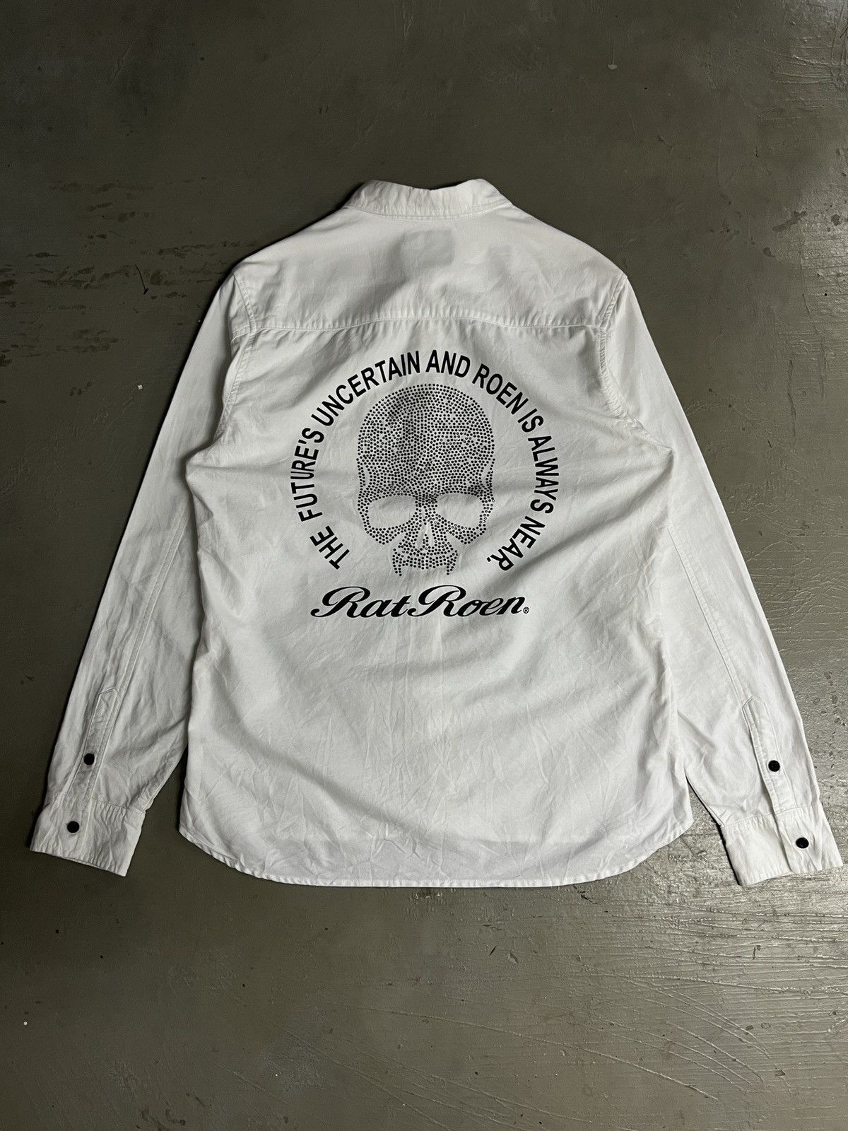 Mastermind Japan × Roen ROEN MASTERMIND Japan Swarovski Skull Logo B/D Shirt Size US L / EU 52-54 / 3 - 1 Thumbnail