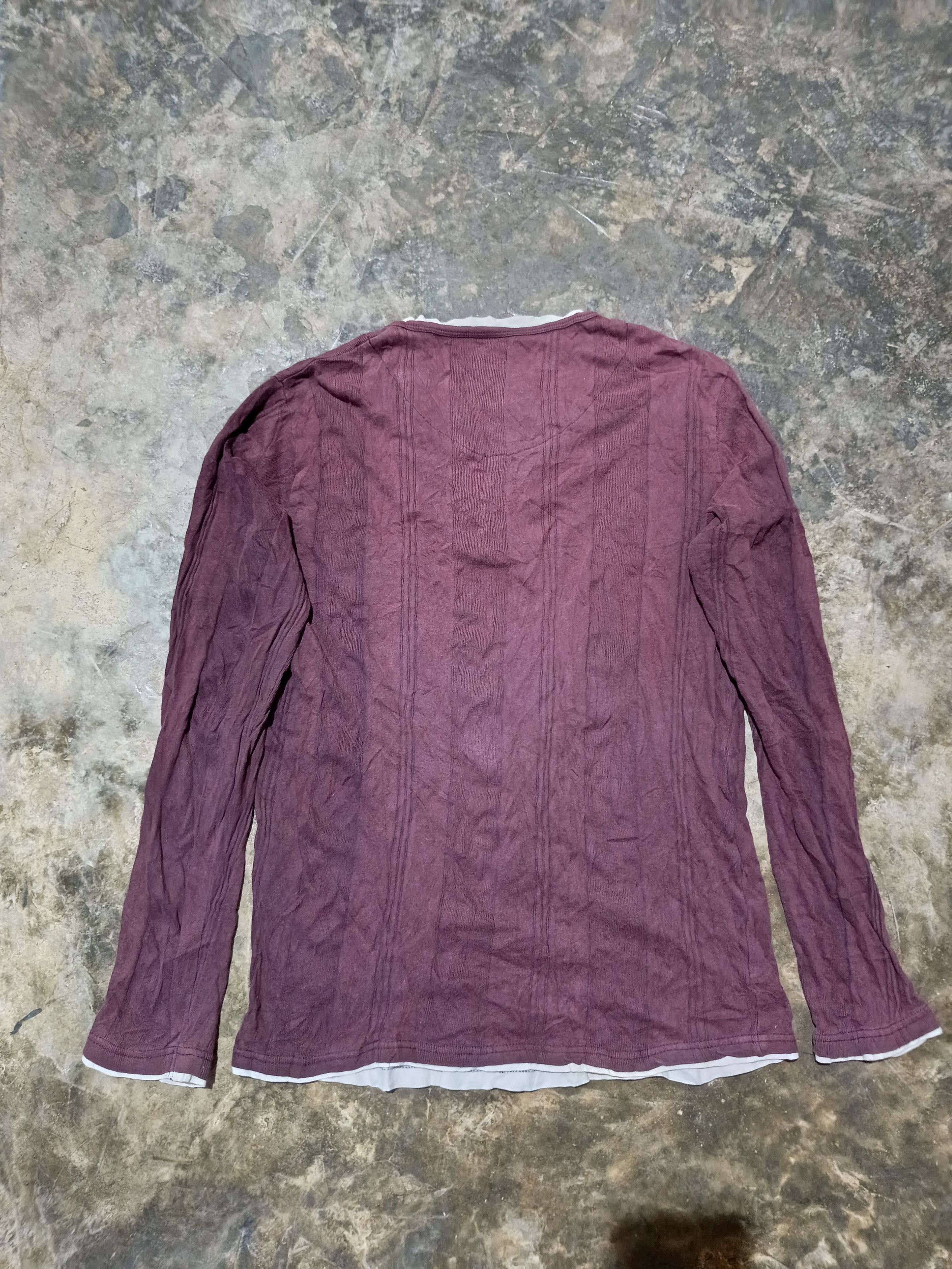 Japanese Brand Ikka double layered henley top Size US M / EU 48-50 / 2 - 4 Thumbnail