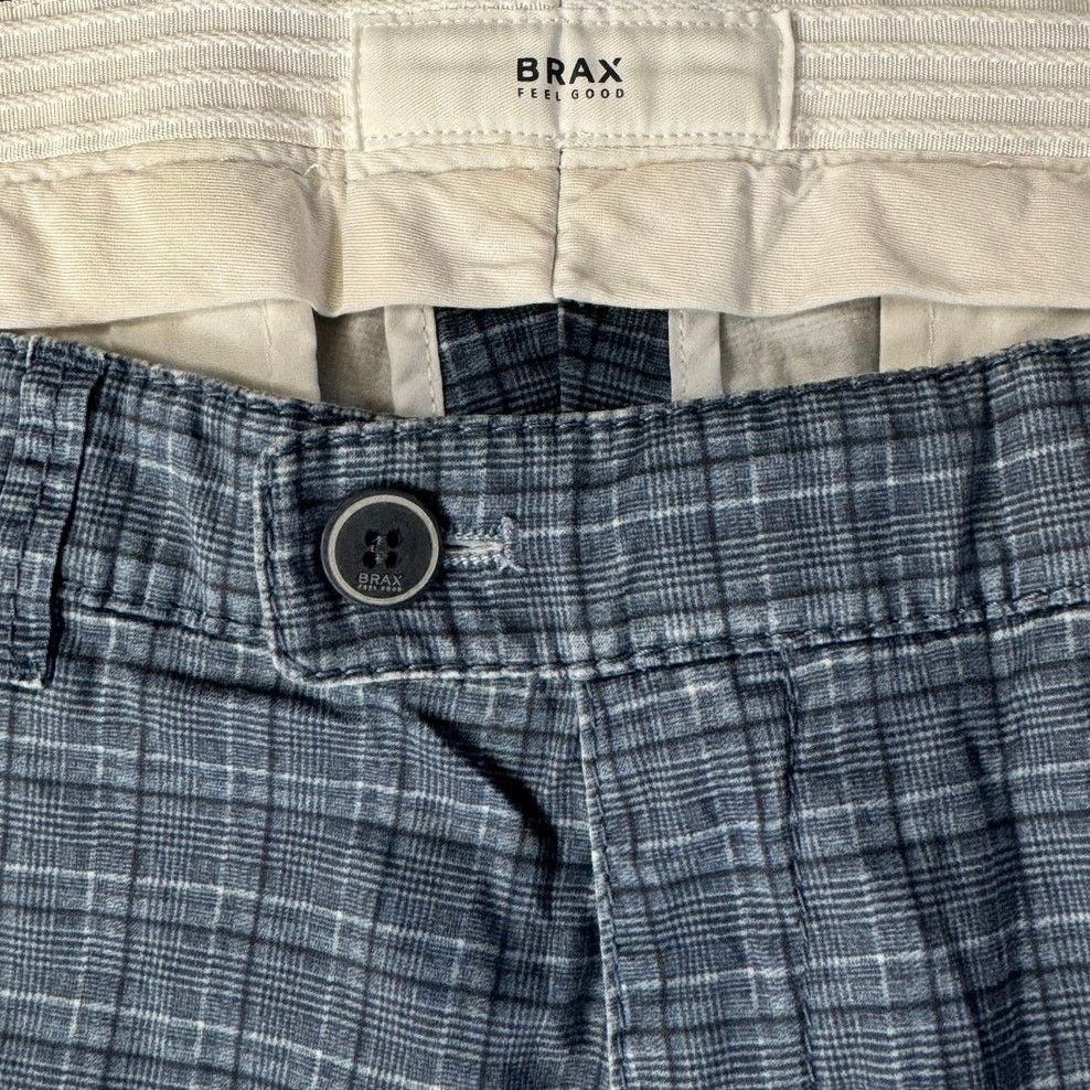 BRAX Brax Feel Good Felix Men's Plaid Stretch Cotton Chino Pants Size US 38 / EU 54 - 3 Thumbnail