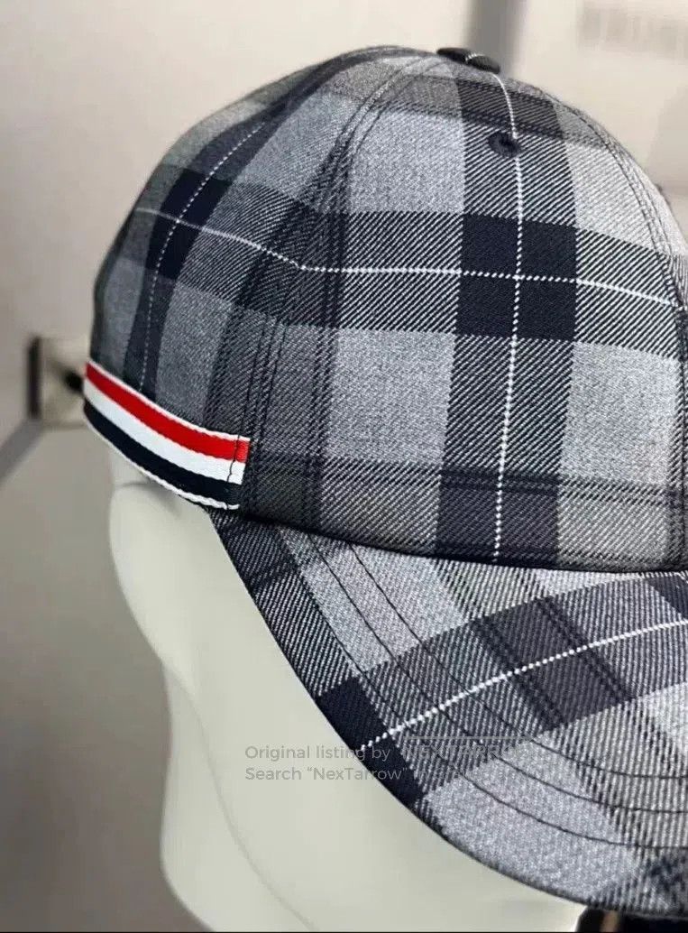 Thom Browne Thom Browne Plaid Baseball Cap. Size ONE SIZE - 4 Thumbnail