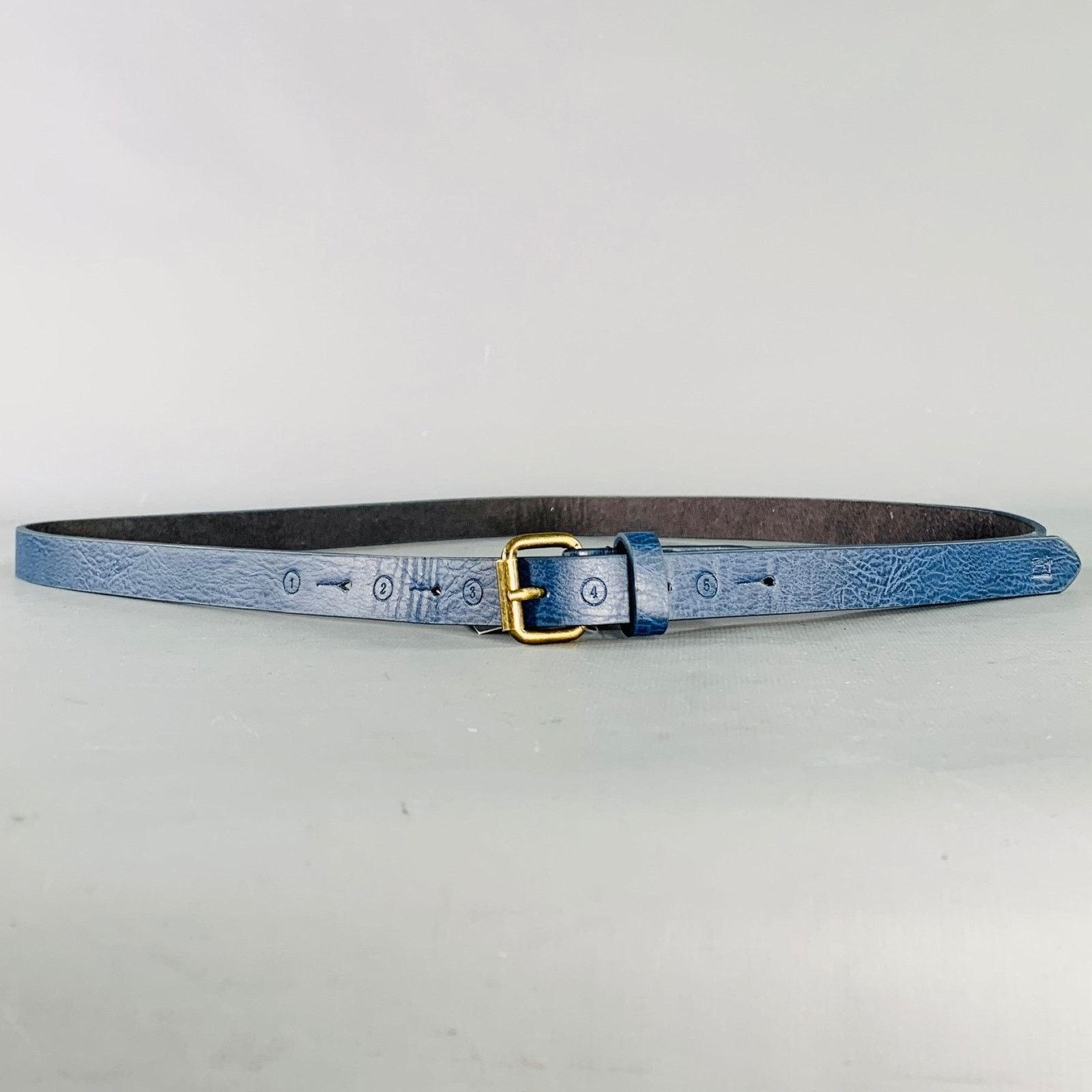 Scotch & Soda SCOTCH AND SODA Size 38 Blue Leather Belt Size 38 - 1 Thumbnail