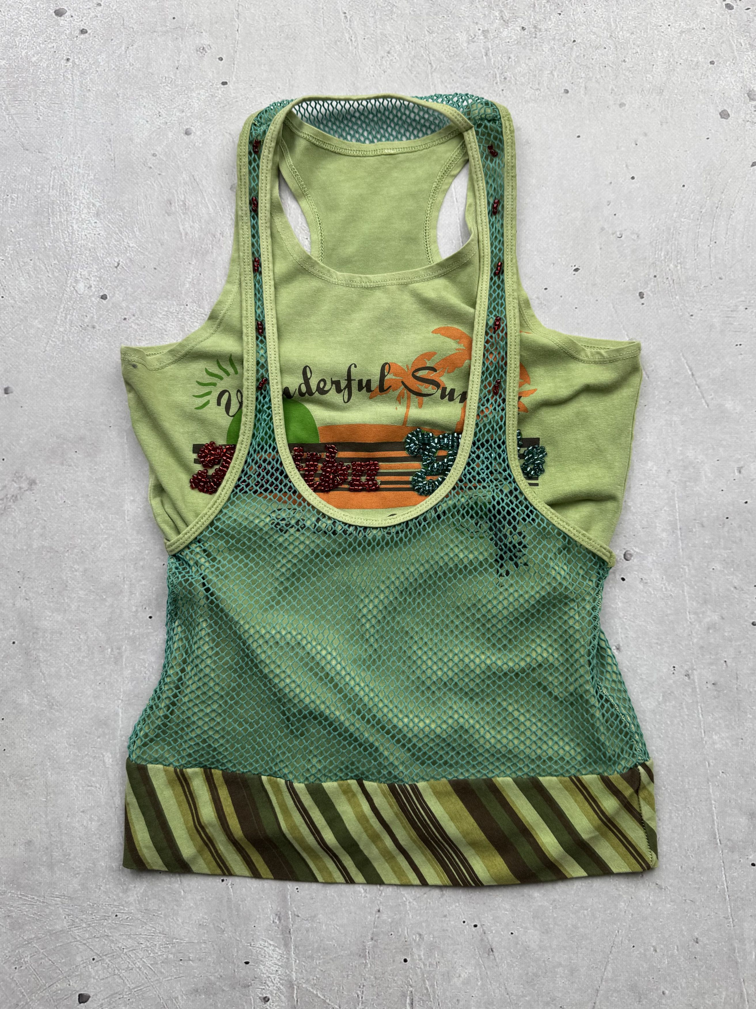 Other Vintage Amazing Mesh Double Tank Top Size S / US 4 / IT 40 - 1 Thumbnail