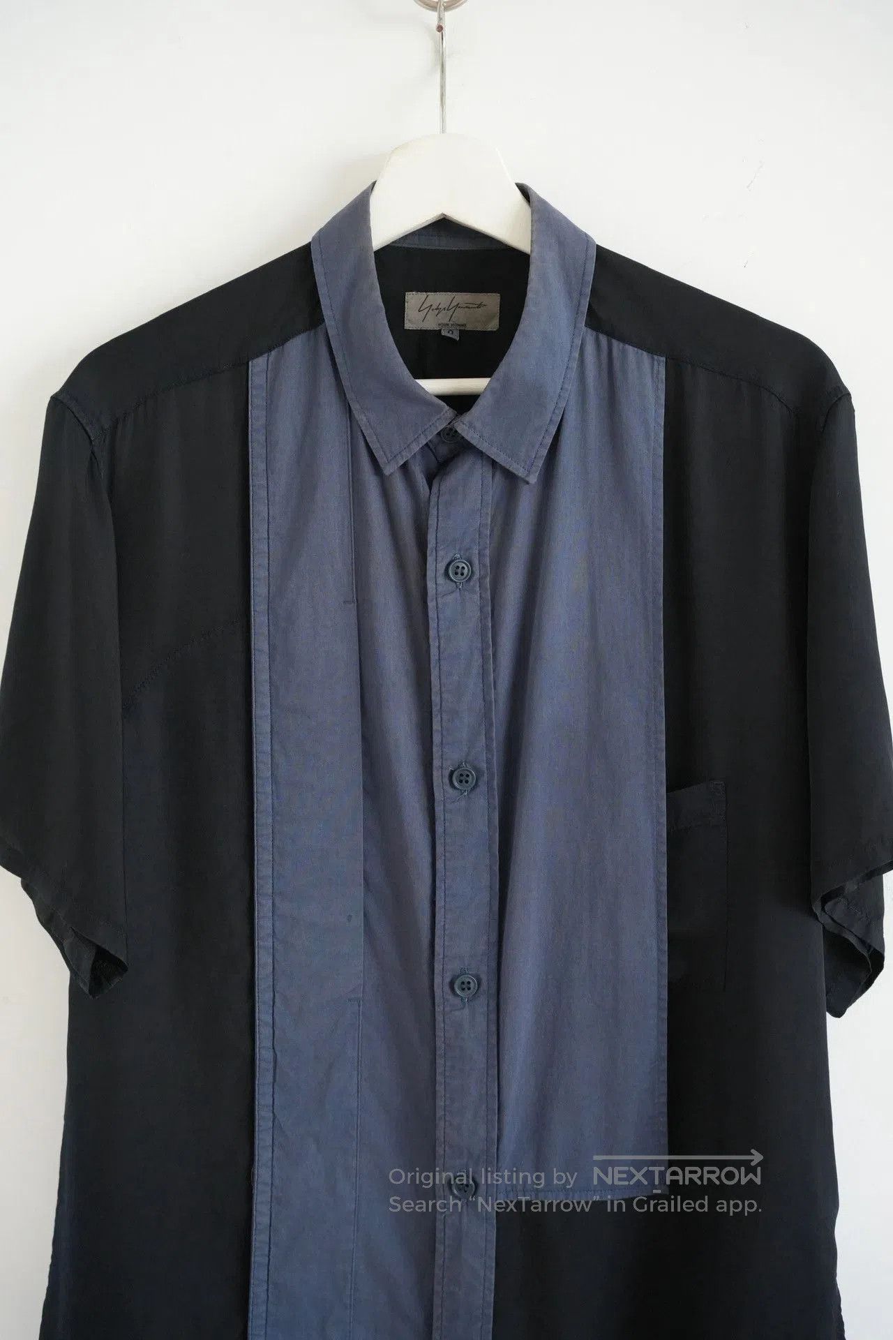 Yohji Yamamoto Yohji Yamamoto 11SS Cupro Panel Shirt. Size US L / EU 52-54 / 3 - 3 Thumbnail