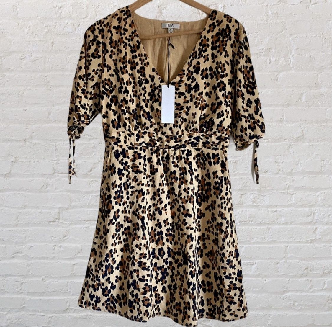 Other Q&A 3/4 SLEEVE LEOPARD ANIMAL PRINT DRESS Size M / US 6-8 / IT 42-44 - 6 Thumbnail