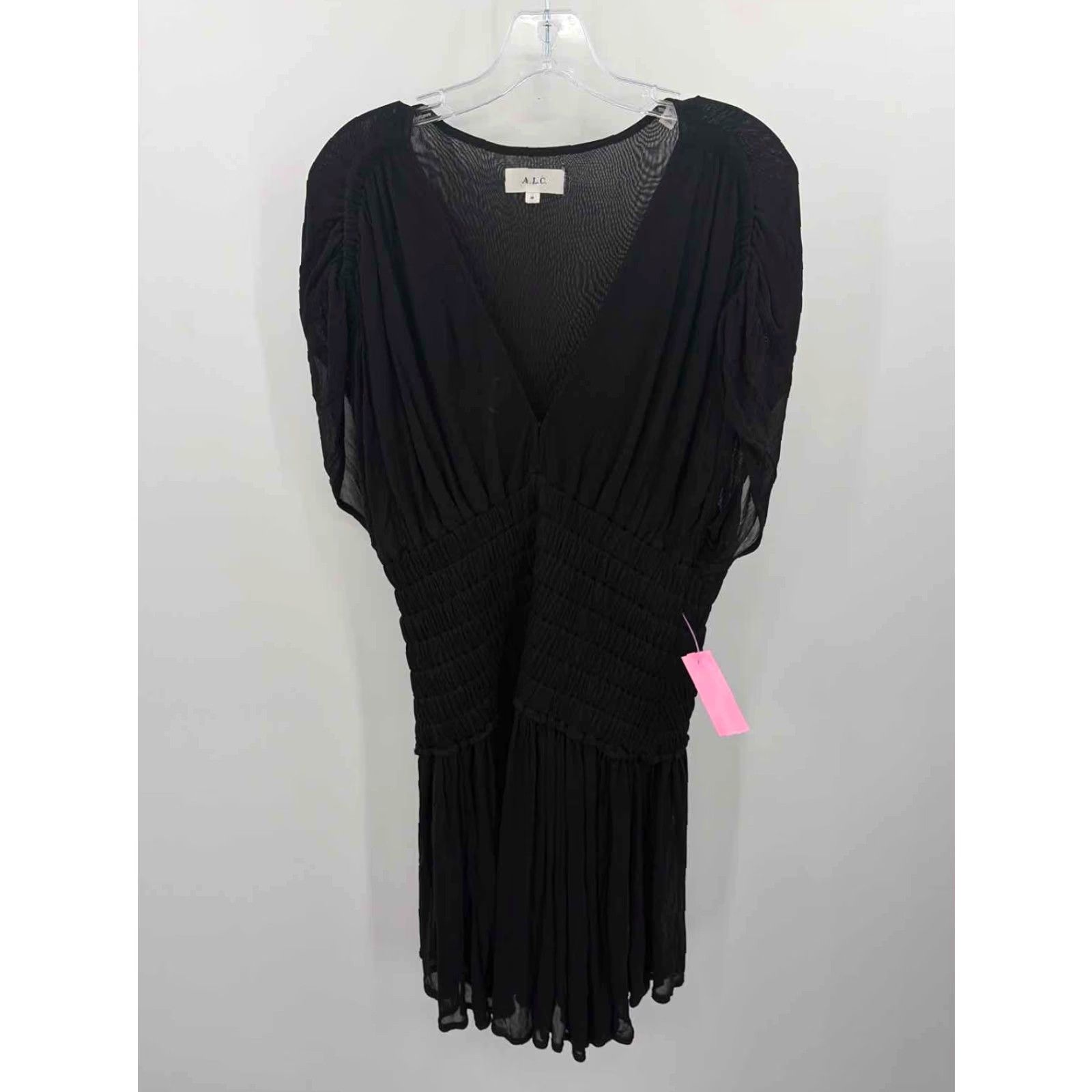 ALC Black Shift Knee Length Sleeveless Dress - Medium, Pre-Owned