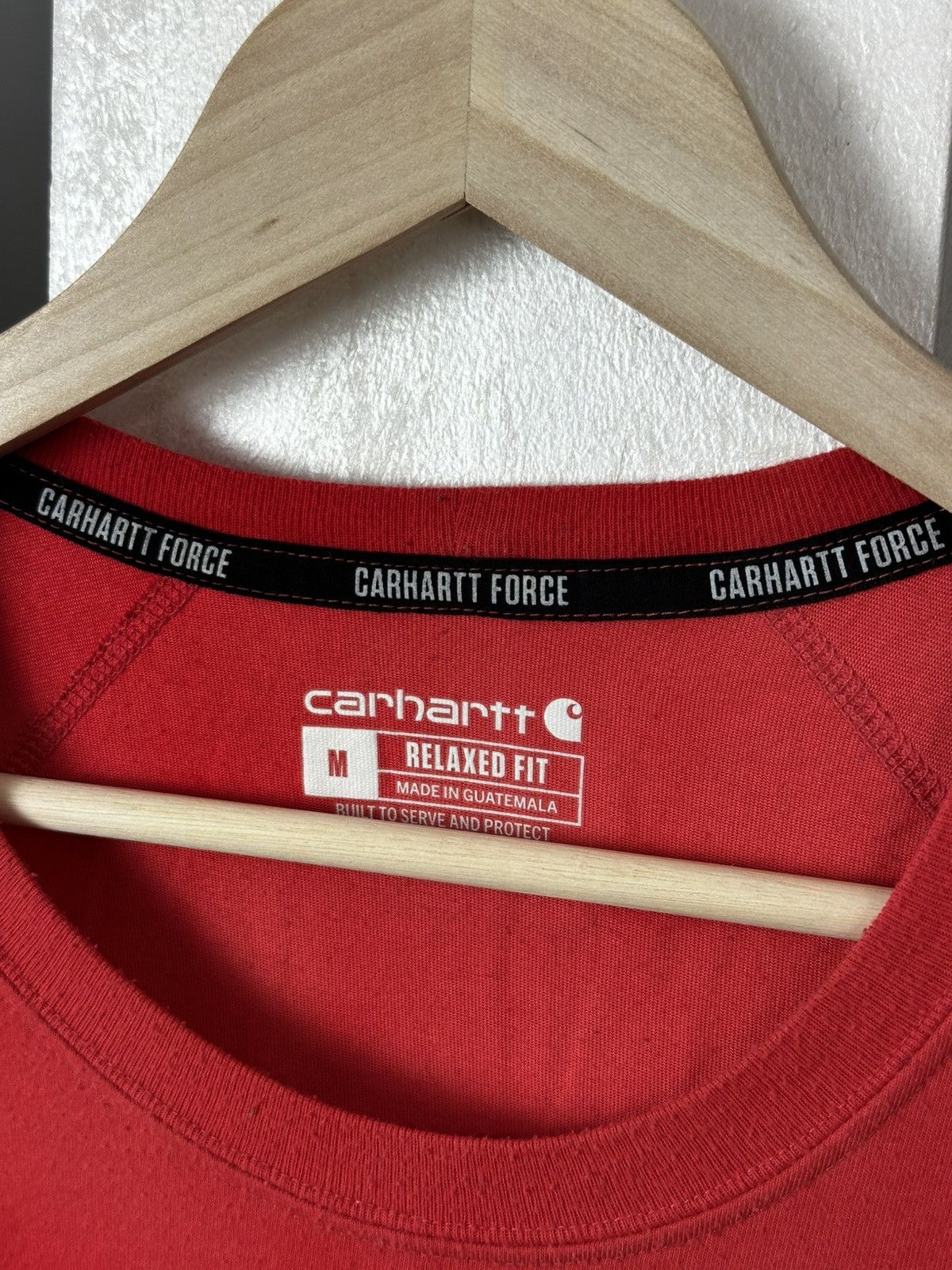 Carhartt Vintage Carhartt Force Red Tee Skater Size US M / EU 48-50 / 2 - 6 Thumbnail