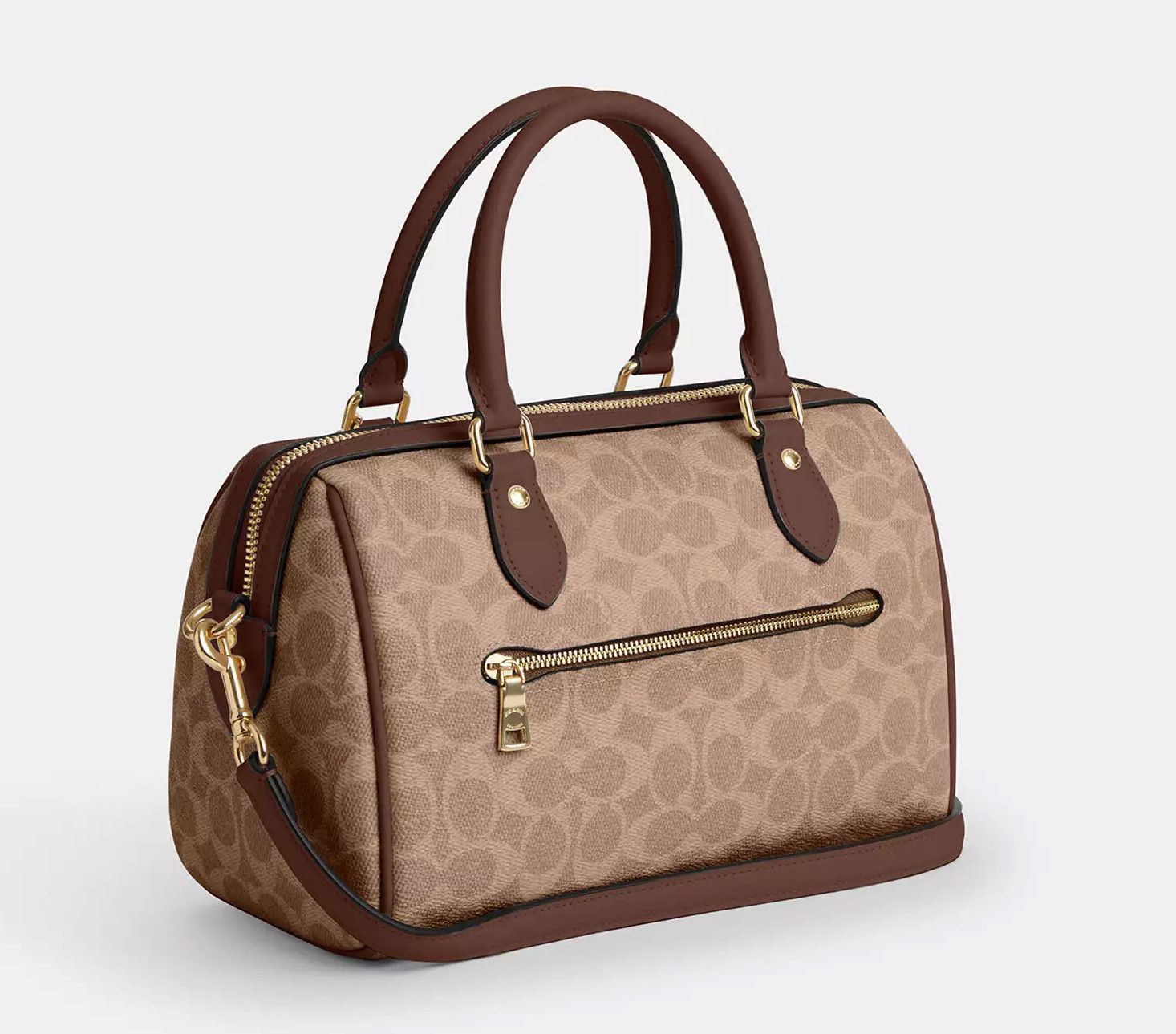 Coach Rowan Satchel Bag In Signature Canvas CV961 Size ONE SIZE - 11 Thumbnail