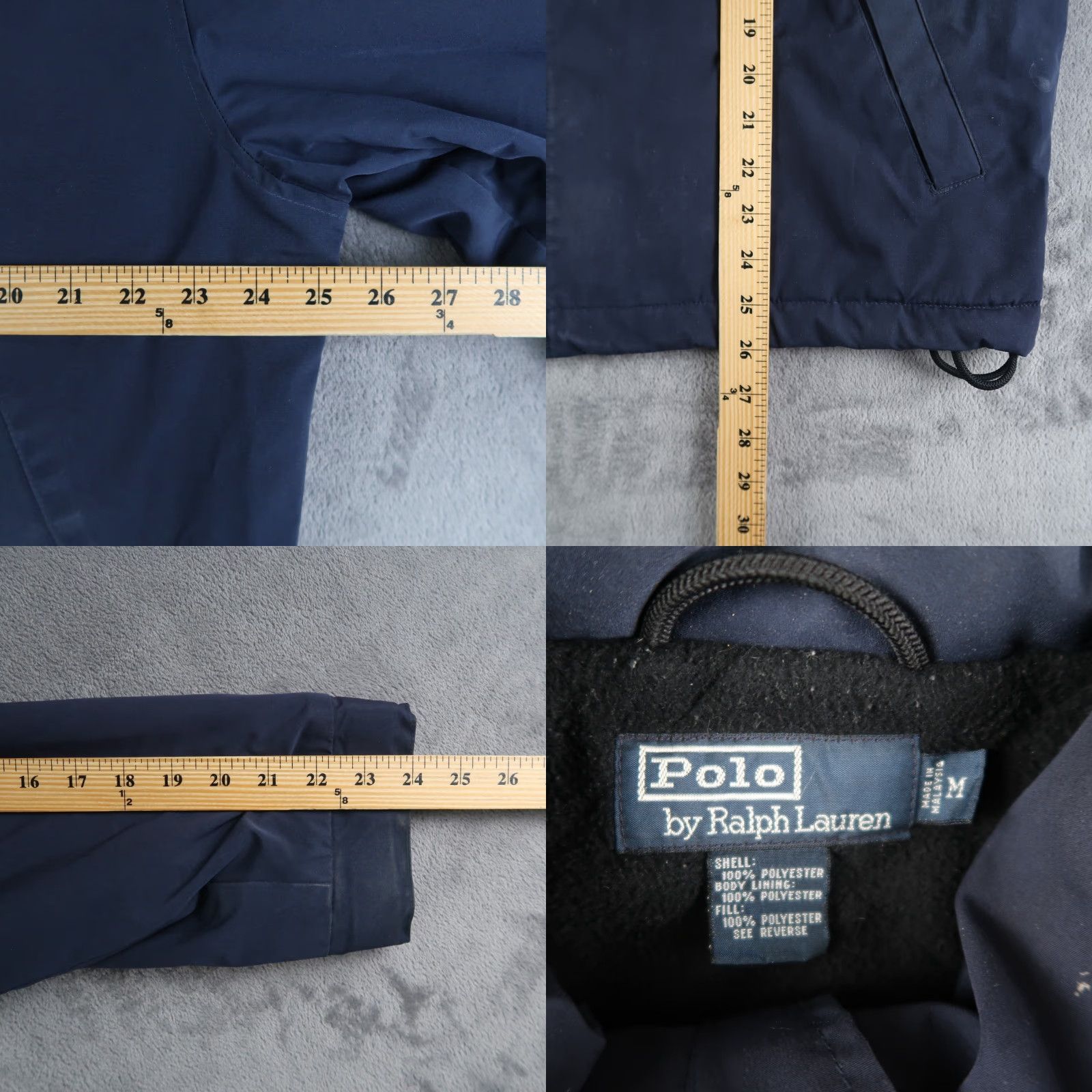 Polo Ralph Lauren VINTAGE Polo Ralph Lauren Jacket Men M Blue Windbreaker Fleece Lined Bomber Size US M / EU 48-50 / 2 - 8 Thumbnail