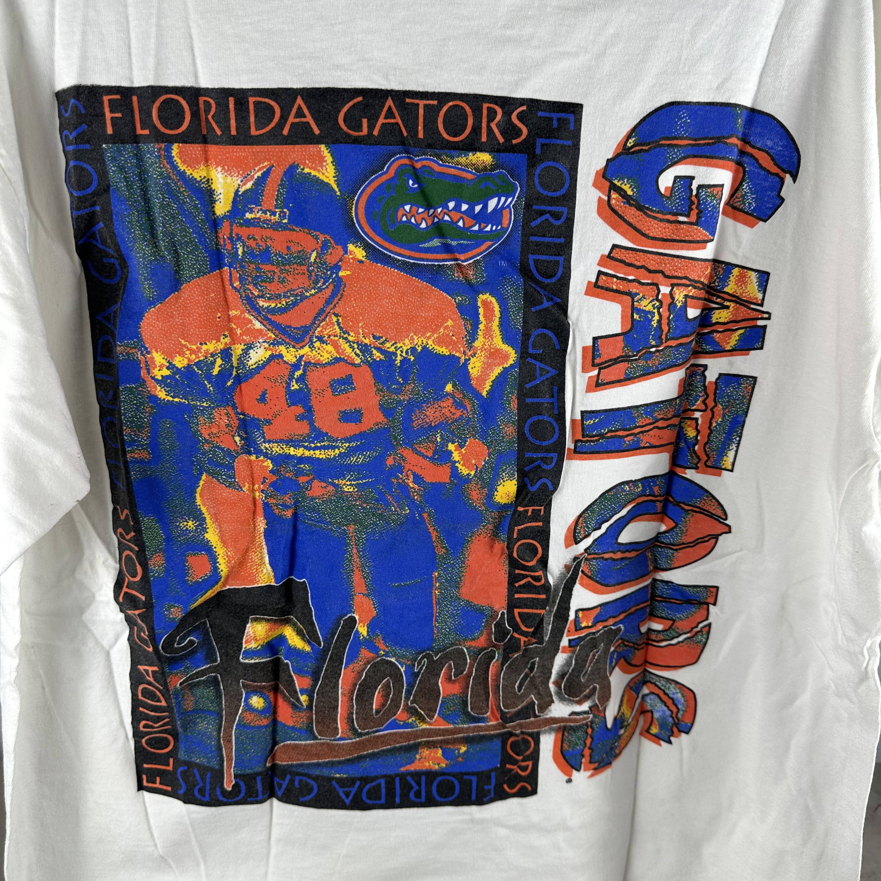 Vintage Vintage 90s Florida Gators NCAA Single Stitch T-shirt Size US XL / EU 56 / 4 - 4 Thumbnail