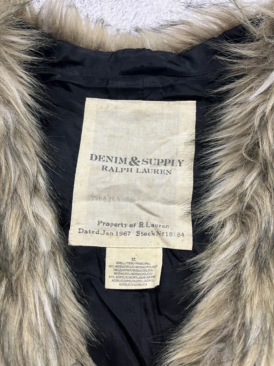 Denim & Supply Ralph Lauren × RRL Ralph Lauren Fur Coat Vest Denim And Supply Ralph Lauren Rare Hype Y2K Size XL / US 12-14 / IT 48-50 - 14 Thumbnail