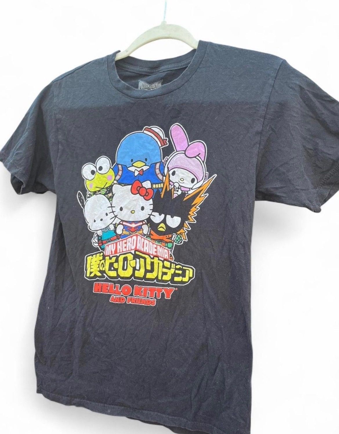 Anime My Hero Academia × Hello Kitty & Friends Black Graphic Tee Size US S / EU 44-46 / 1 - 3 Thumbnail