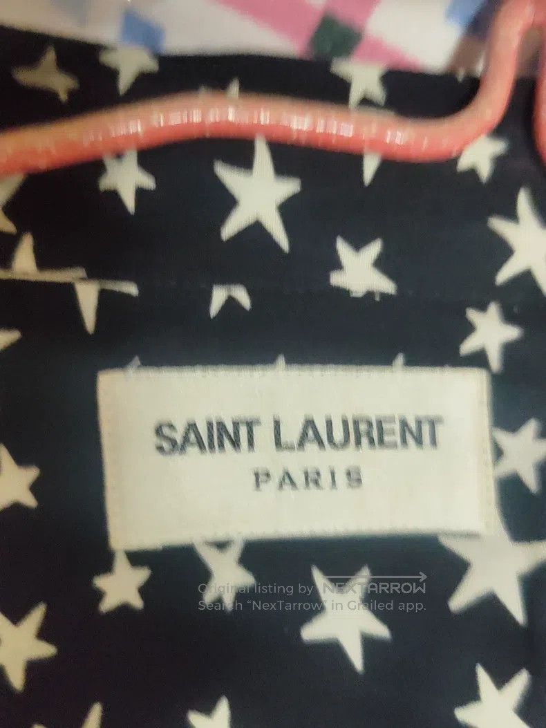 Saint Laurent Paris Saint Laurent Paris Classic Black Star Pattern Shirt i Size US XS / EU 42 / 0 - 2 Thumbnail