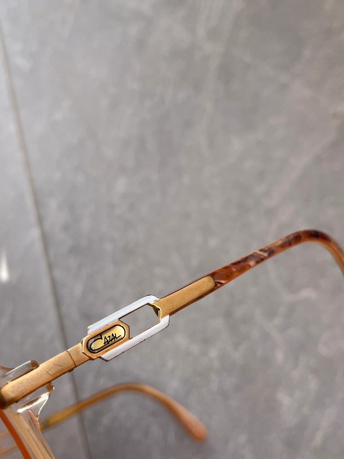 Cazal Cazal Vintage 1990s Eyeglass Glass Lens Gold Plastic Size ONE SIZE - 8 Thumbnail