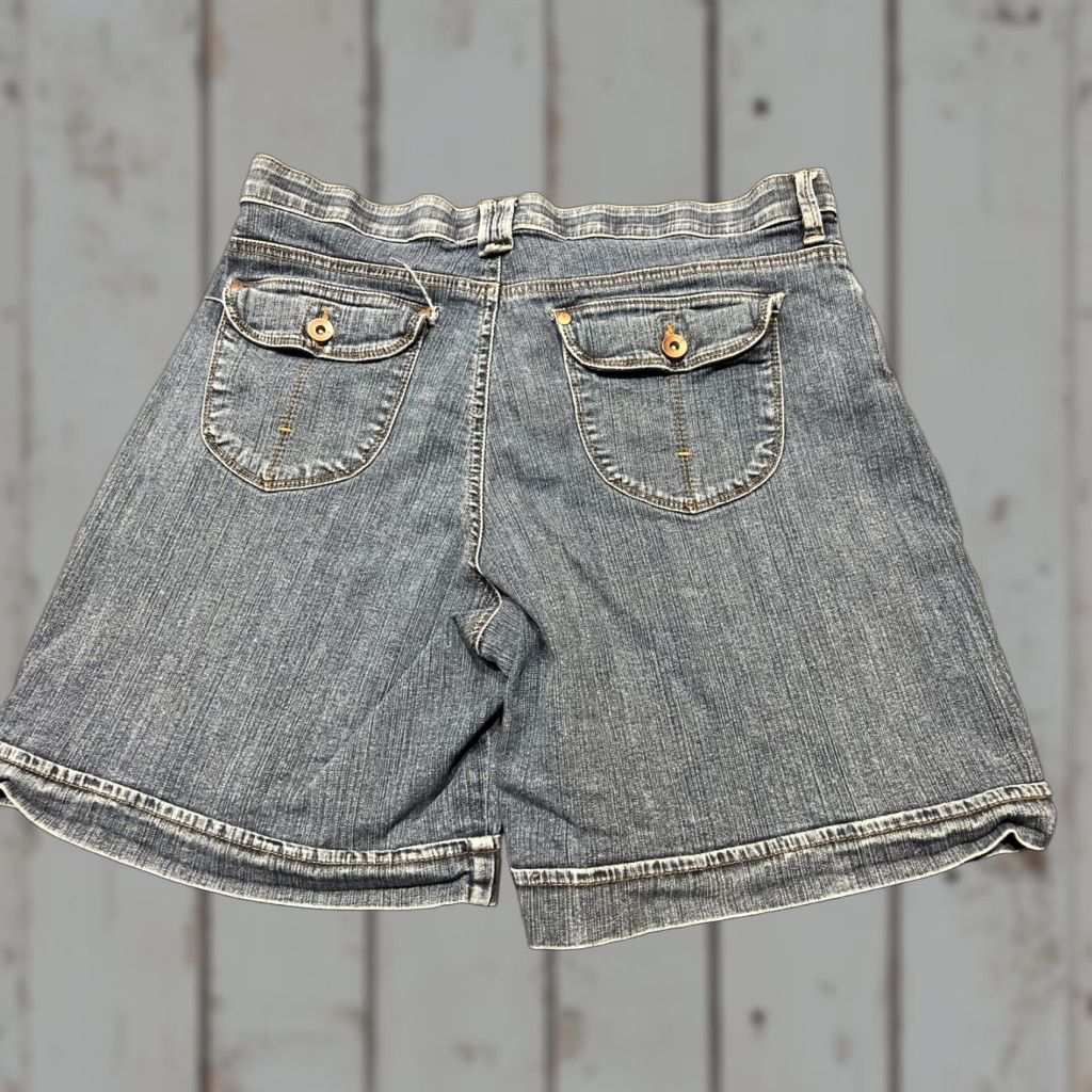 Lee LEE Women's Comfort Stretch Denim Shorts Size 16 Blue Medium Size 38" / US 16 / IT 52 - 1 Thumbnail