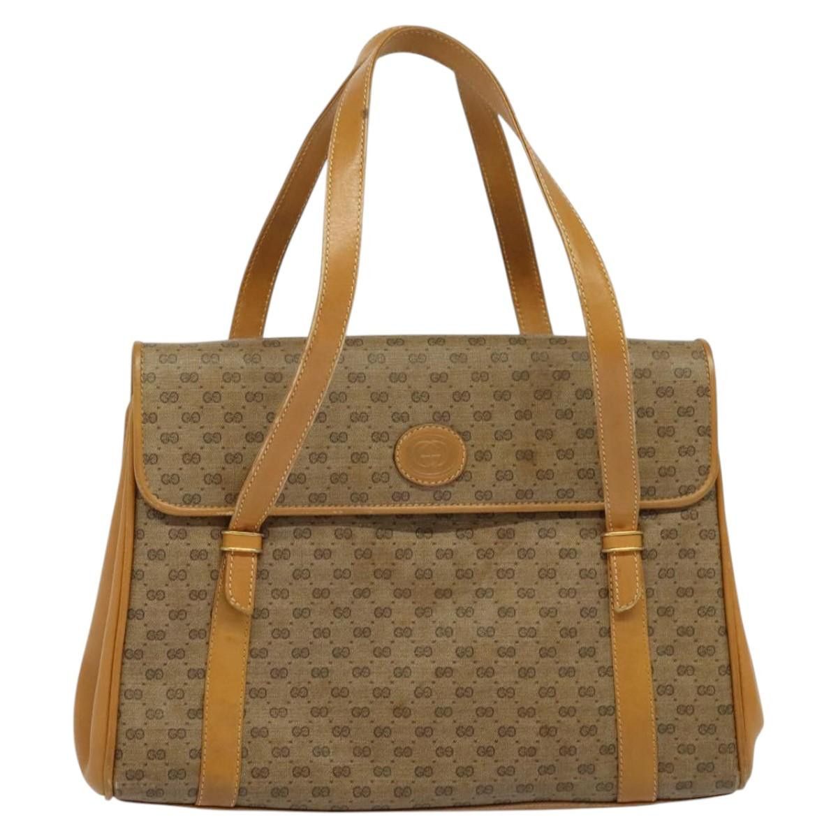 Gucci GUCCI Micro GG Supreme Hand Bag Pvc Leather Beige Gold 000 Size ONE SIZE - 2 Thumbnail