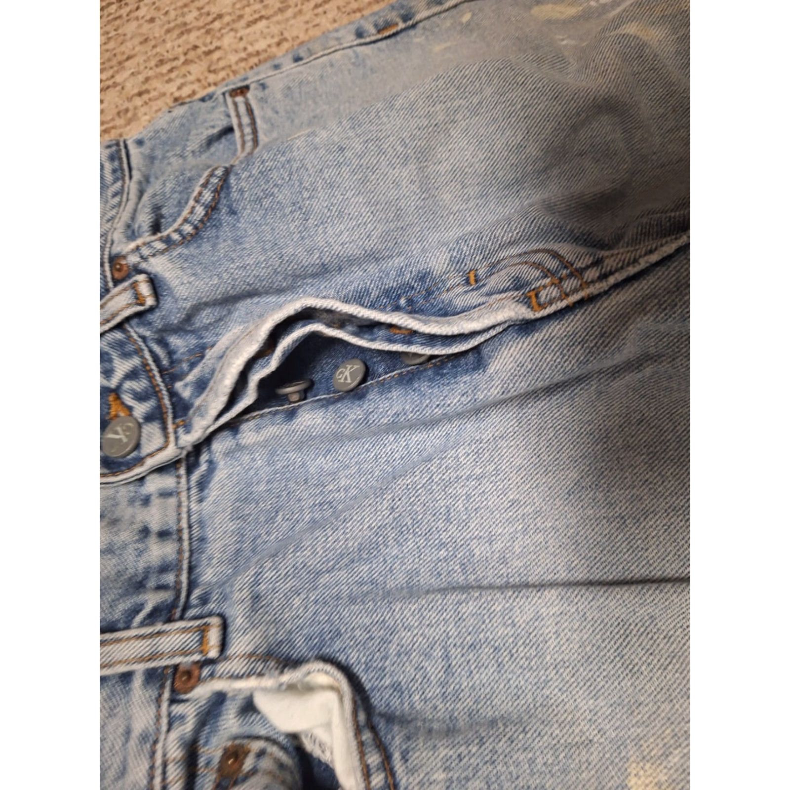 Calvin Klein Calvin Klein Jeans Denim Easy Fit Button Blue 9 Women’s Regular 5-Pocket Straight Jeans Size 30" / US 8 / IT 44 - 5 Thumbnail