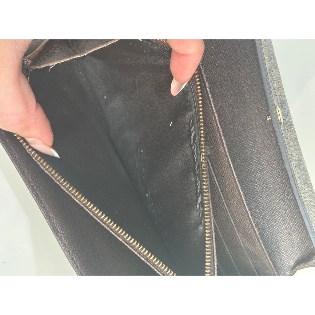 Louis Vuitton Louis Vuitton Emilie Checkered Canvas Long Wallet Size ONE SIZE - 12 Thumbnail