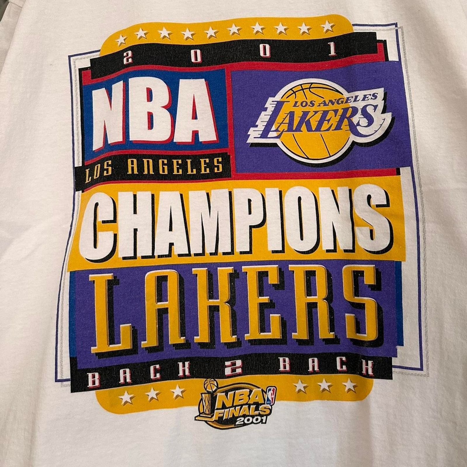 NBA × Vintage Vintage 2001 Los Angeles Lakers Shirt Size US L / EU 52-54 / 3 - 3 Thumbnail