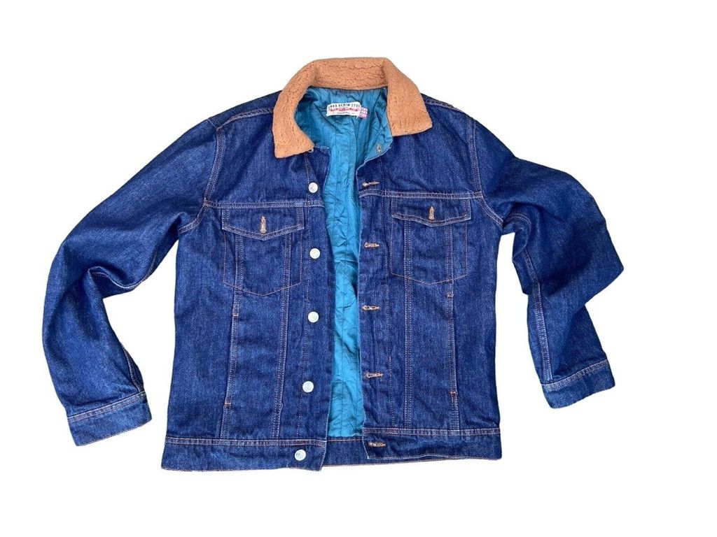 Zara Denim Stuff Blue Dark Wash Button Up Long Sleeve Jacket Size US M / EU 48-50 / 2 - 2 Thumbnail