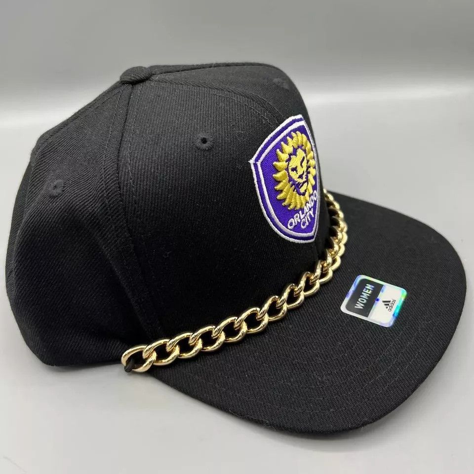 Adidas Orlando City Hat Women Black Adidas MLS Strap Back Cap New Size ONE SIZE - 3 Thumbnail