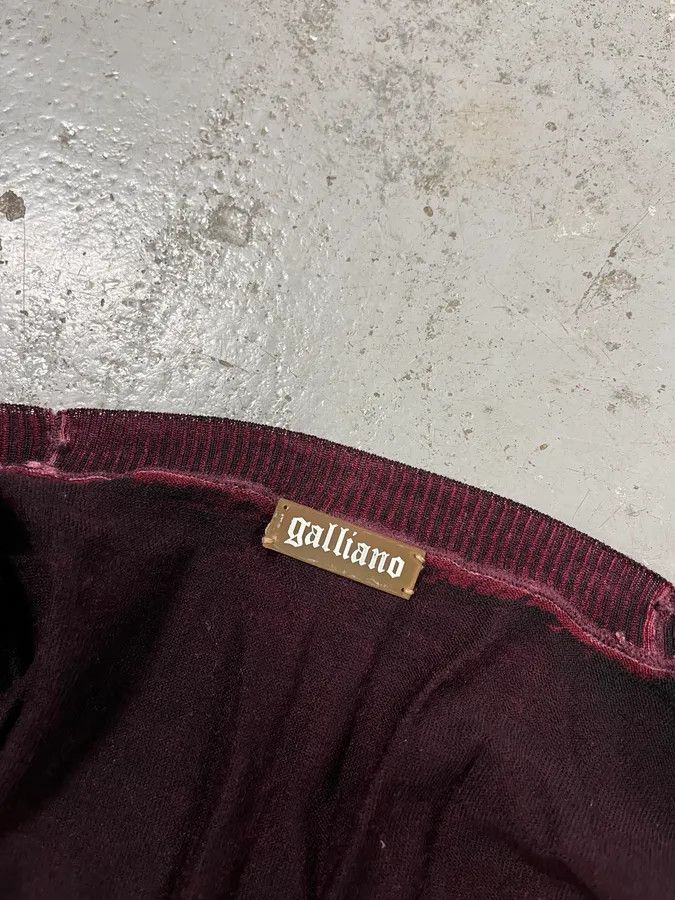 John Galliano John Galliano Floral Wool Bordeaux Cardigan Size M / US 6-8 / IT 42-44 - 10 Thumbnail