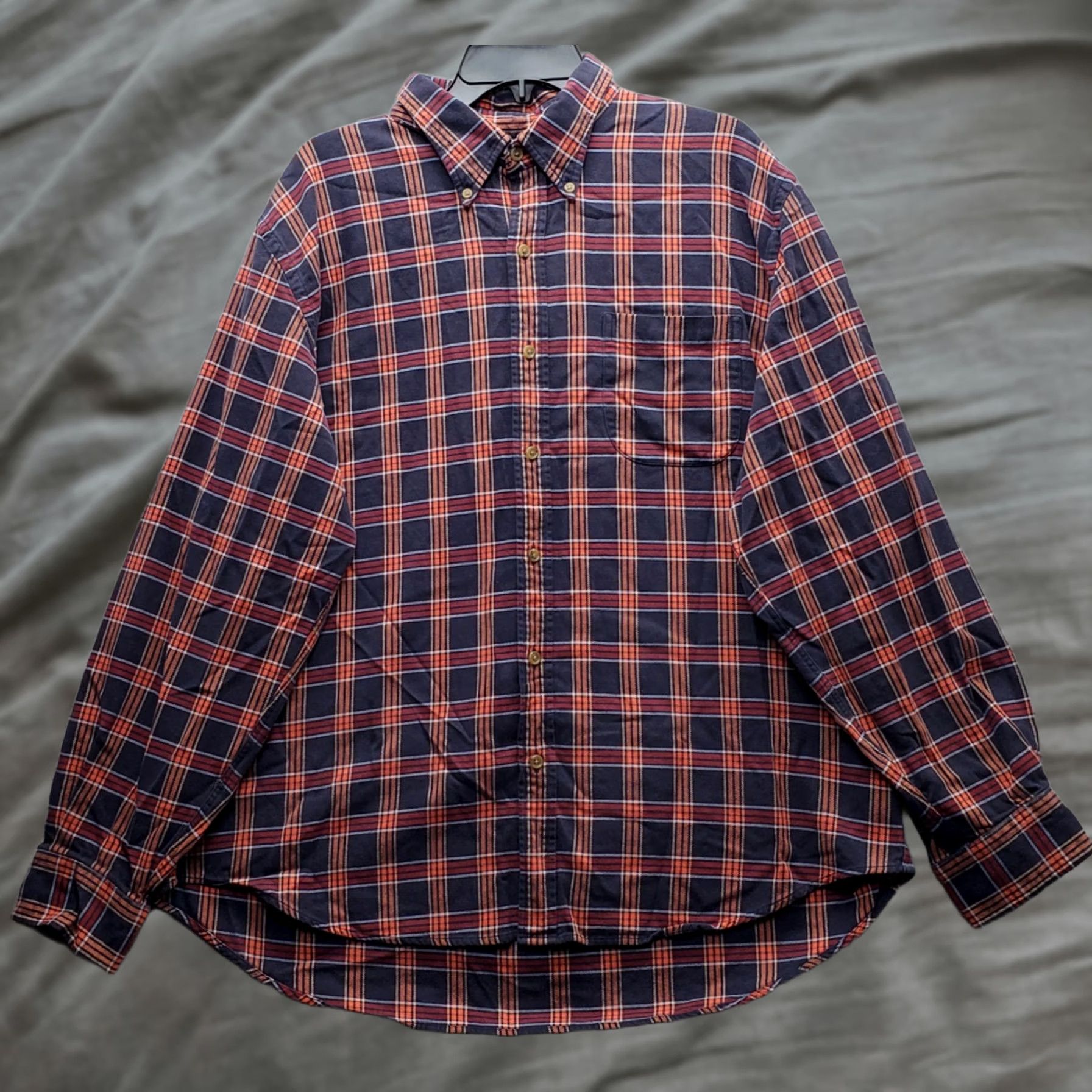 Lands' End Lands' End Shirt Mens XL Multicolor Plaid Midweight Pocket Button-Down Shirt (Men) Size US XL / EU 56 / 4 - 1 Thumbnail