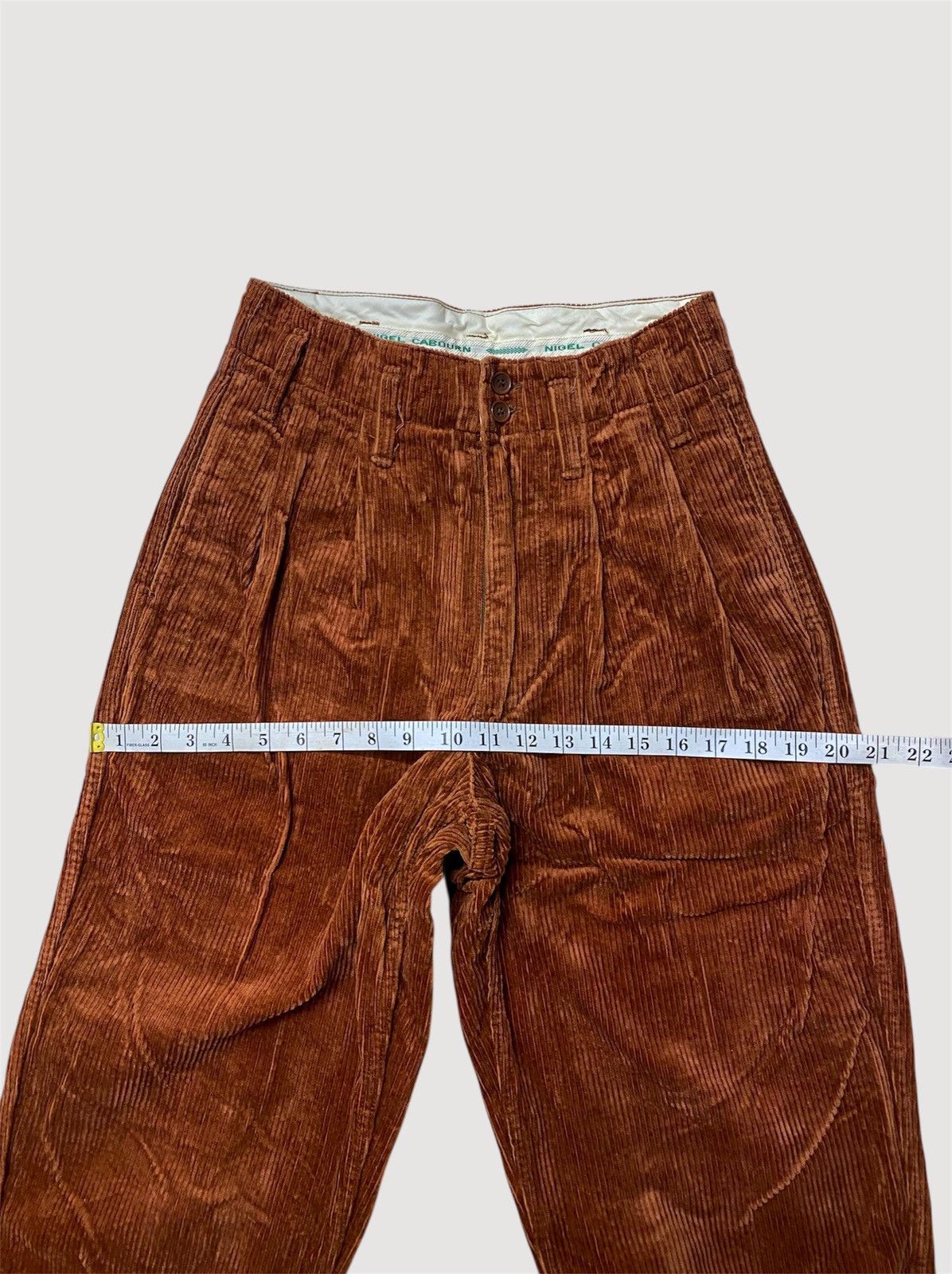 Nigel Cabourn Vintage Nigel Cabourn Rust Brown Corduroy Pants Size 26" / US 2 / IT 38 - 10 Thumbnail