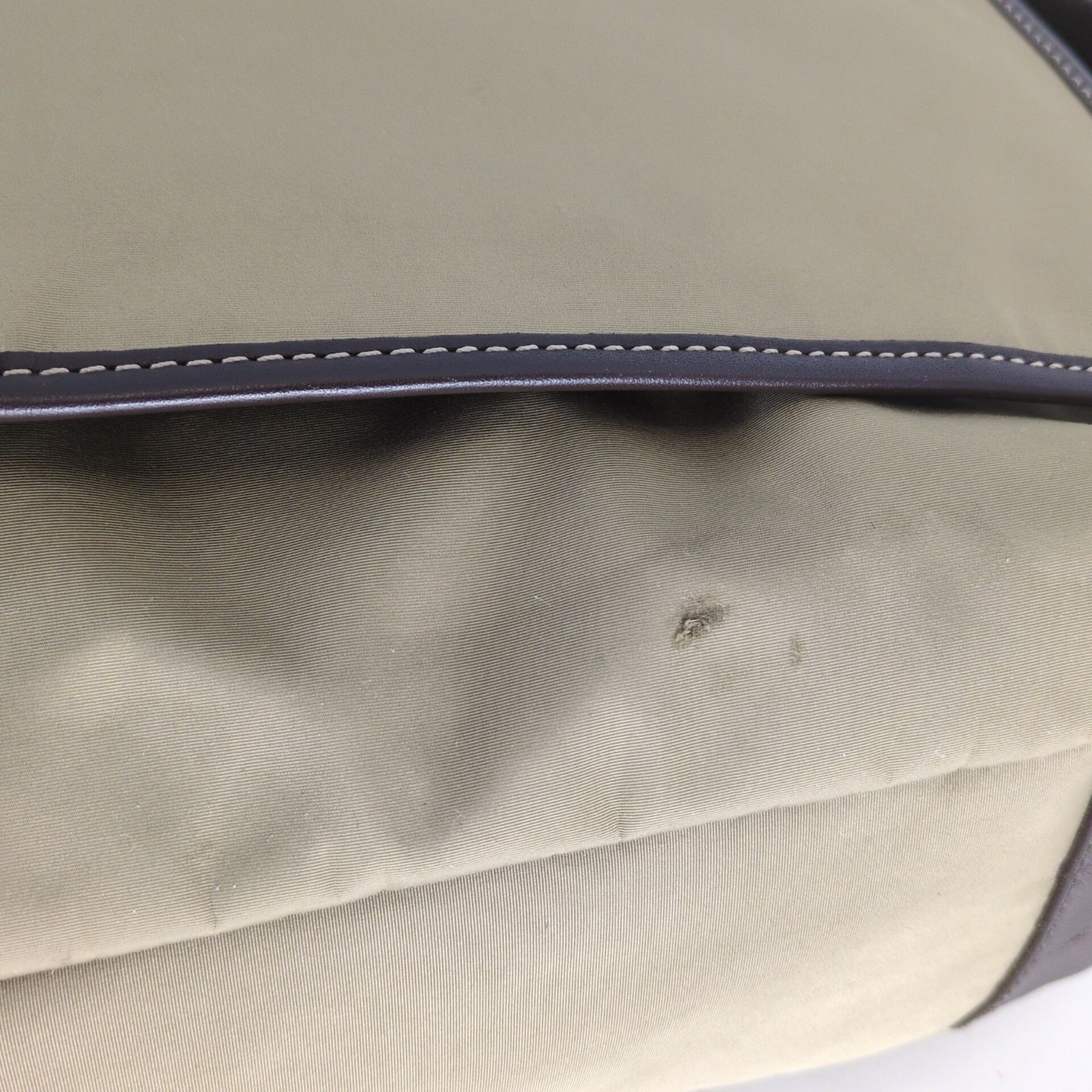Coach Coach Tan Nylon Messenger Bag Brown Leather Trim Crossbody Size ONE SIZE - 14 Thumbnail