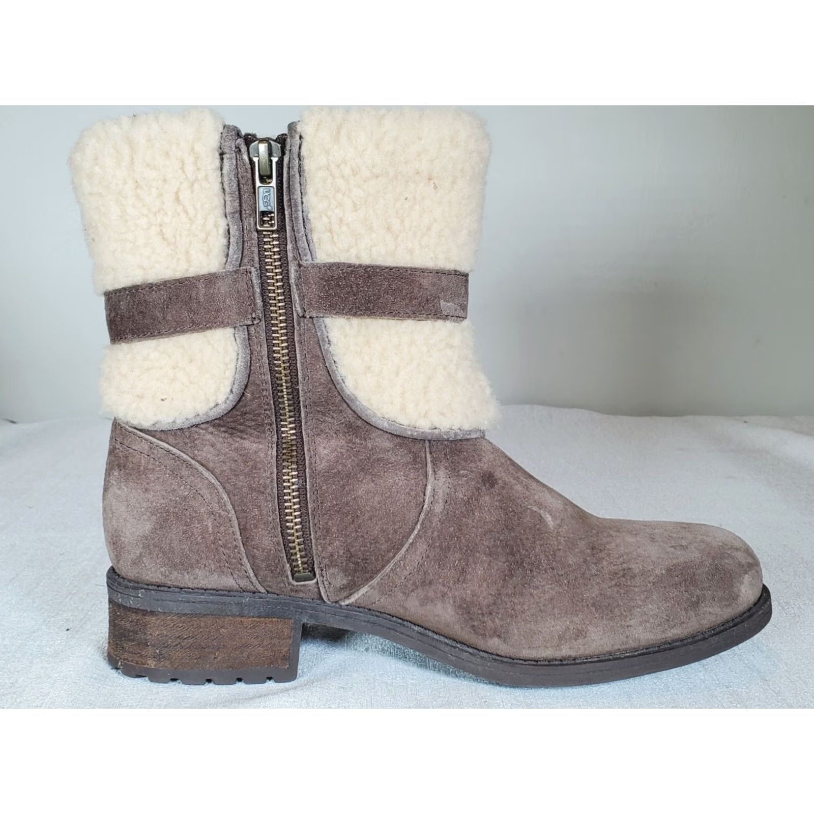 Ugg UGG Blayre II Boots Women's US 8 Suede Sheepskin Side Zip Espresso 1006039 Size US 8 / IT 38 - 5 Thumbnail