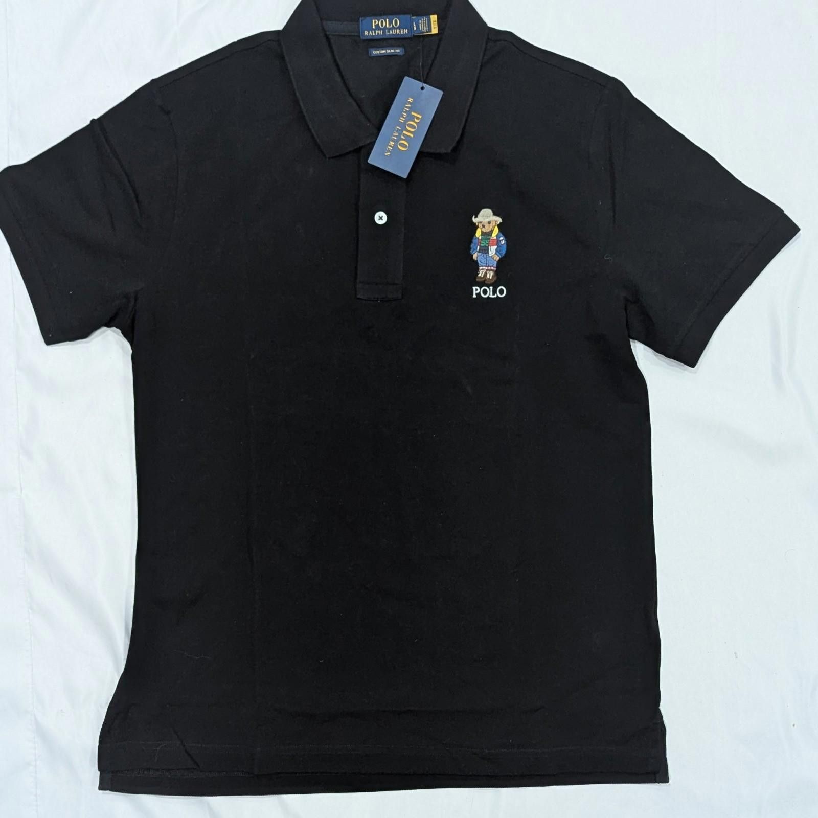 Polo Ralph Lauren Ralph Lauren Black Polo Bear Custom Slim Shirt Men's Size L Size US L / EU 52-54 / 3 - 1 Thumbnail