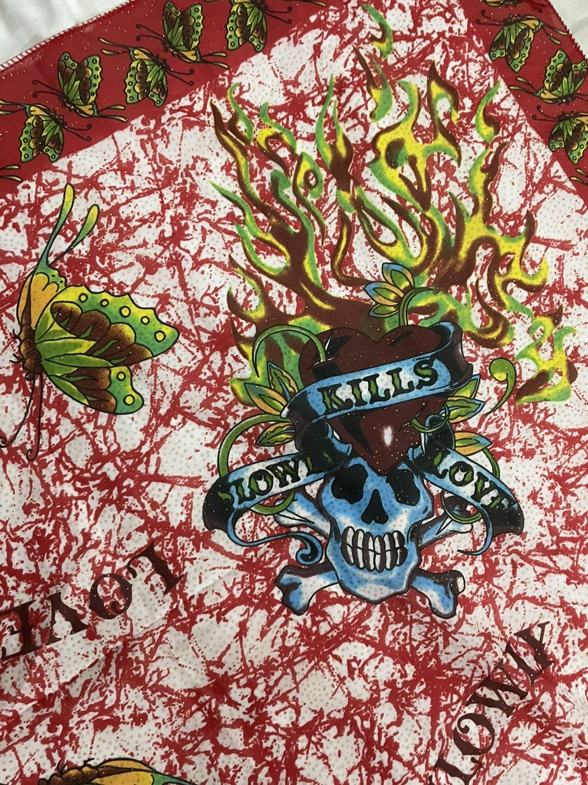 Vintage Ed Hardy Silk Scarf