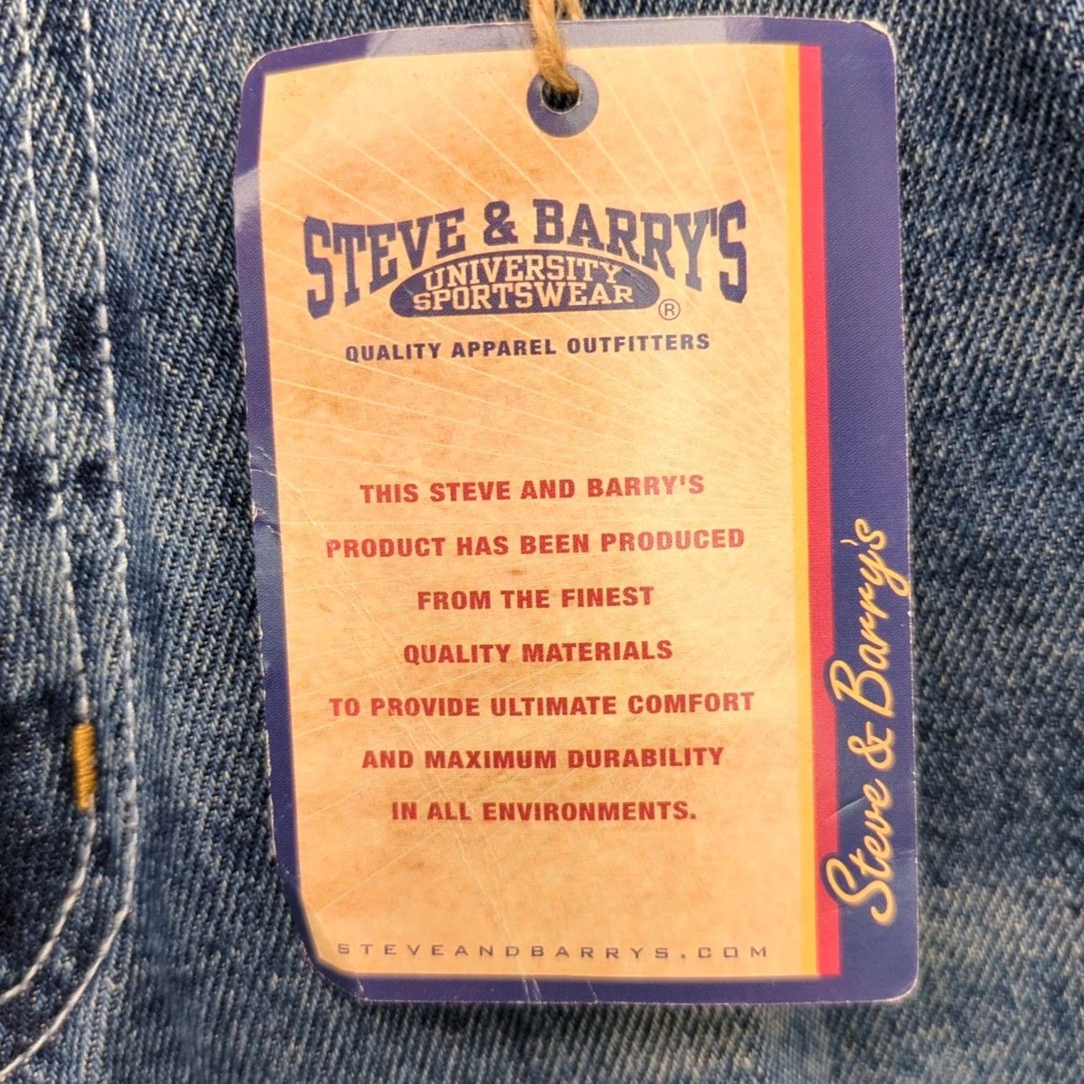 Vintage VINTAGE Steve & Barrys Mens Bermuda Shorts 35 Blue Medium Wash Denim Casual 90s Mens Size US 35 - 6 Thumbnail